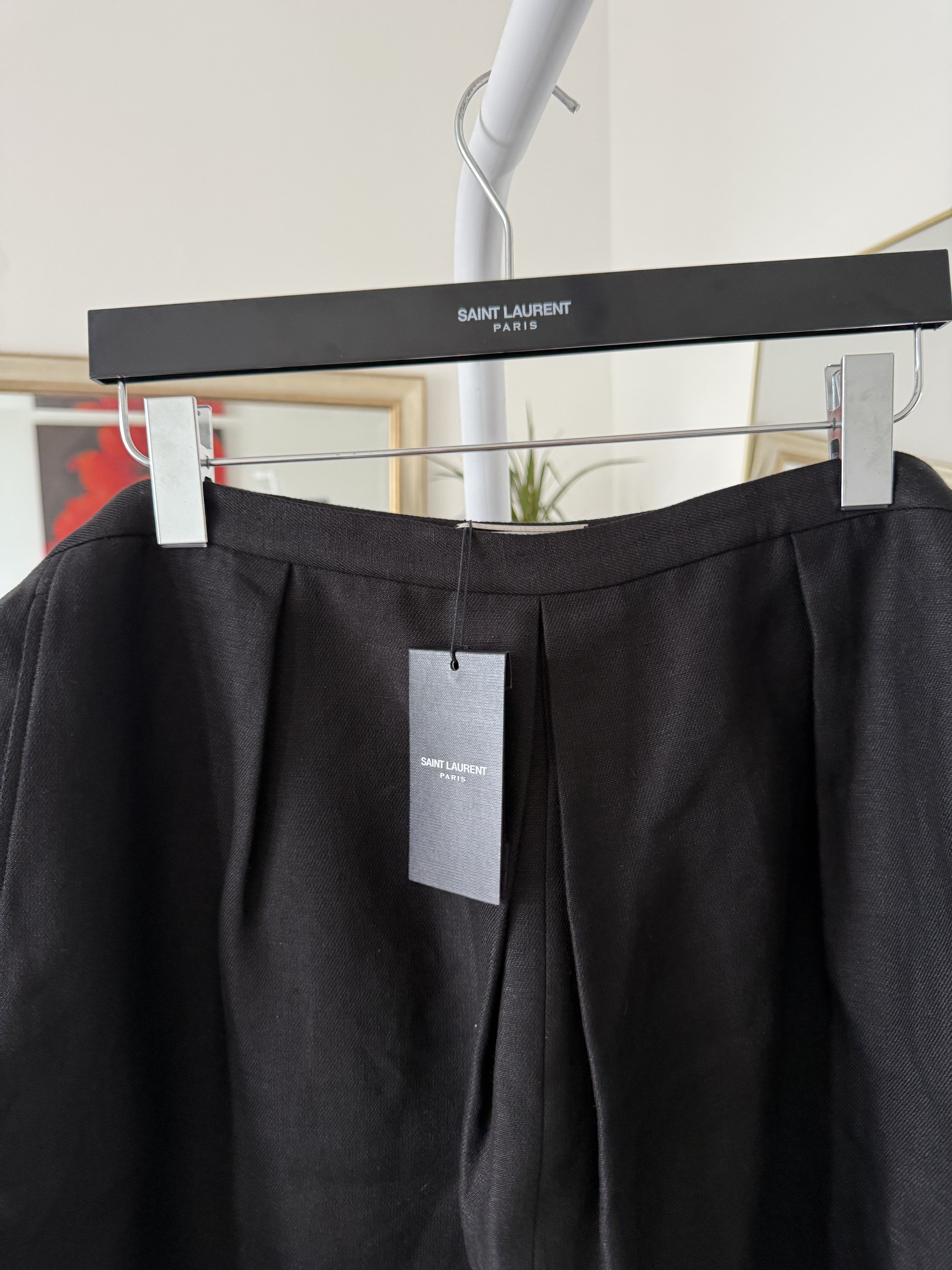Saint Laurent Paris FW21' Saint Laurent Cropped Hakama-Pleat Tied pants Size US 36 / EU 52 - 3 Thumbnail
