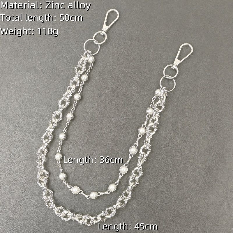 Other Retro pearl skull pants chain unisex Size ONE SIZE - 7 Thumbnail