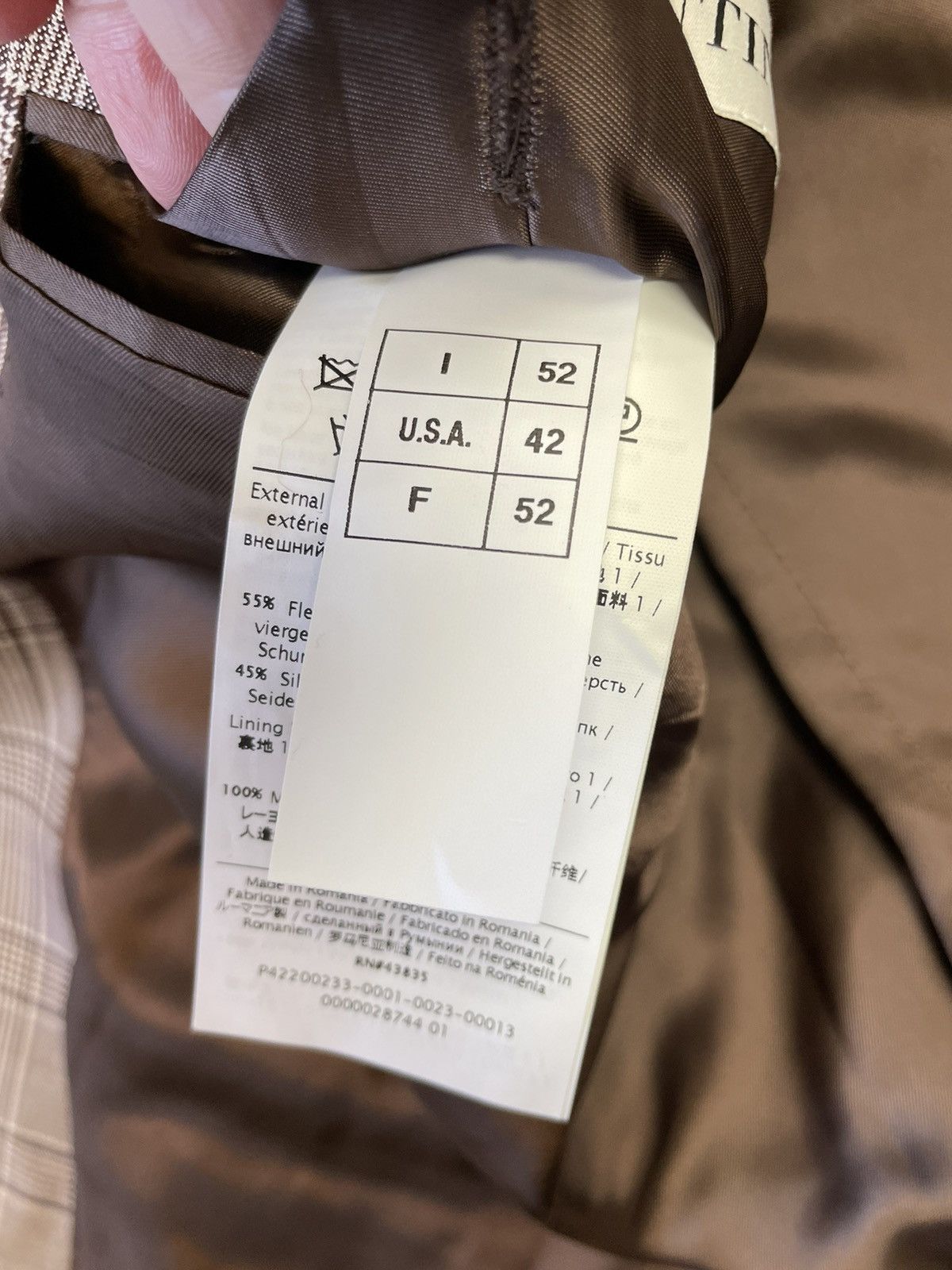 Valentino Check Print Wool & Silk Jacket Size 42R - 10 Thumbnail