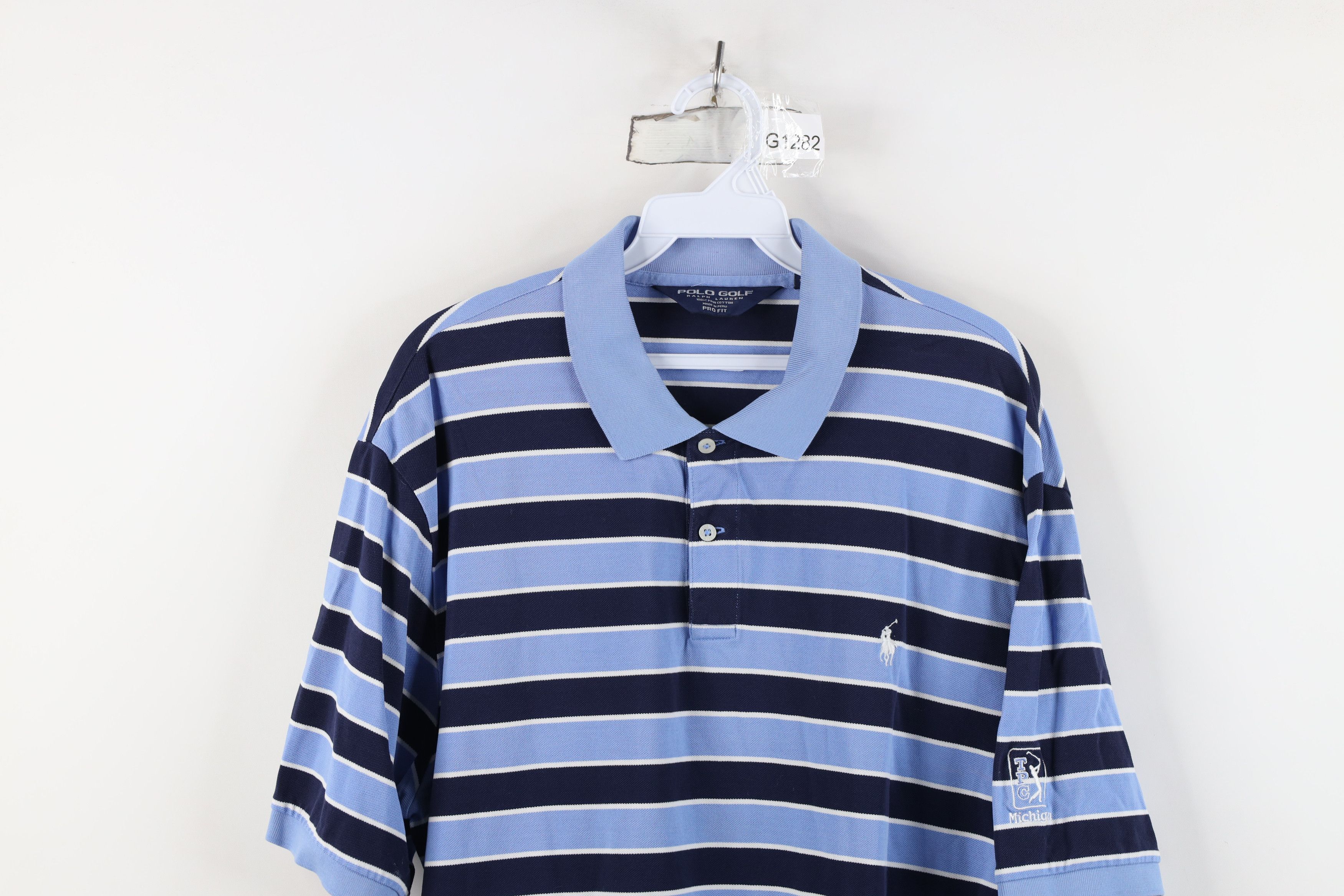 Ralph Lauren Polo Golf Ralph Lauren Striped Color Block Knit Polo Shirt Size US XL / EU 56 / 4 - 2 Thumbnail