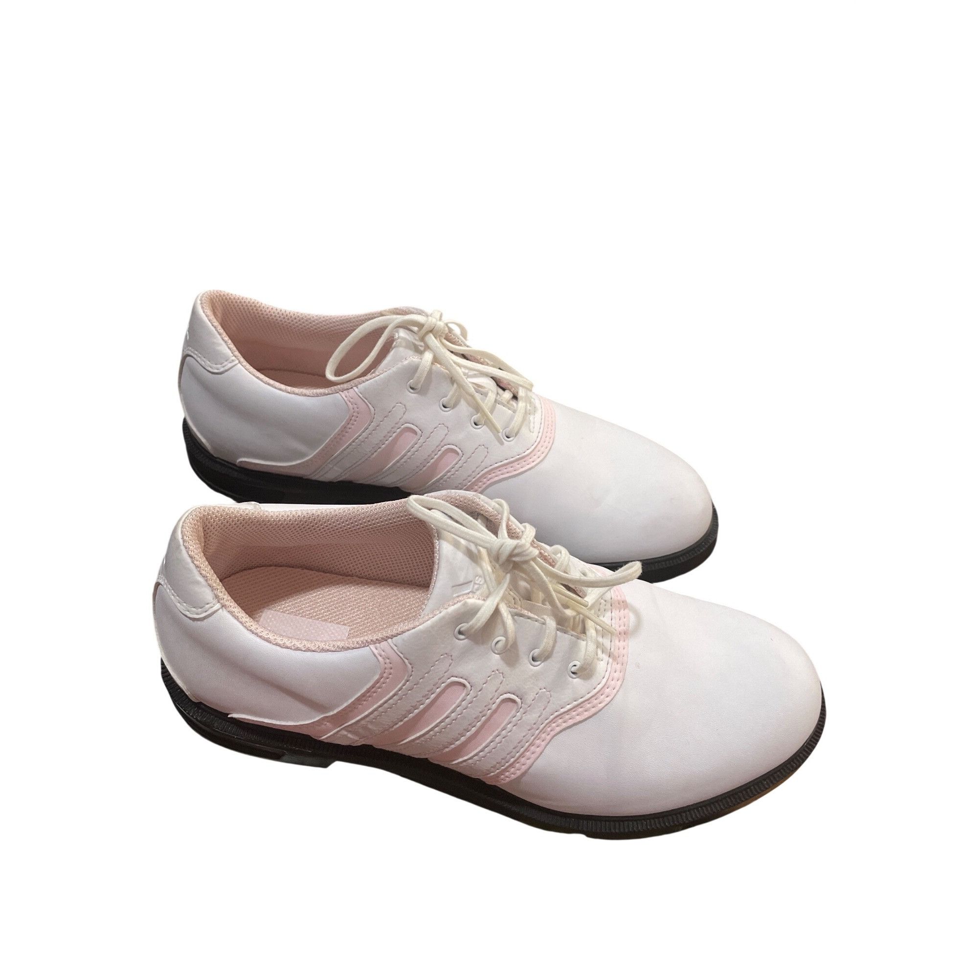 Adidas Adidas 738167 Traxion 2 Wms soft white pink golf shoes sneak Size US 7 / IT 37 - 3 Thumbnail