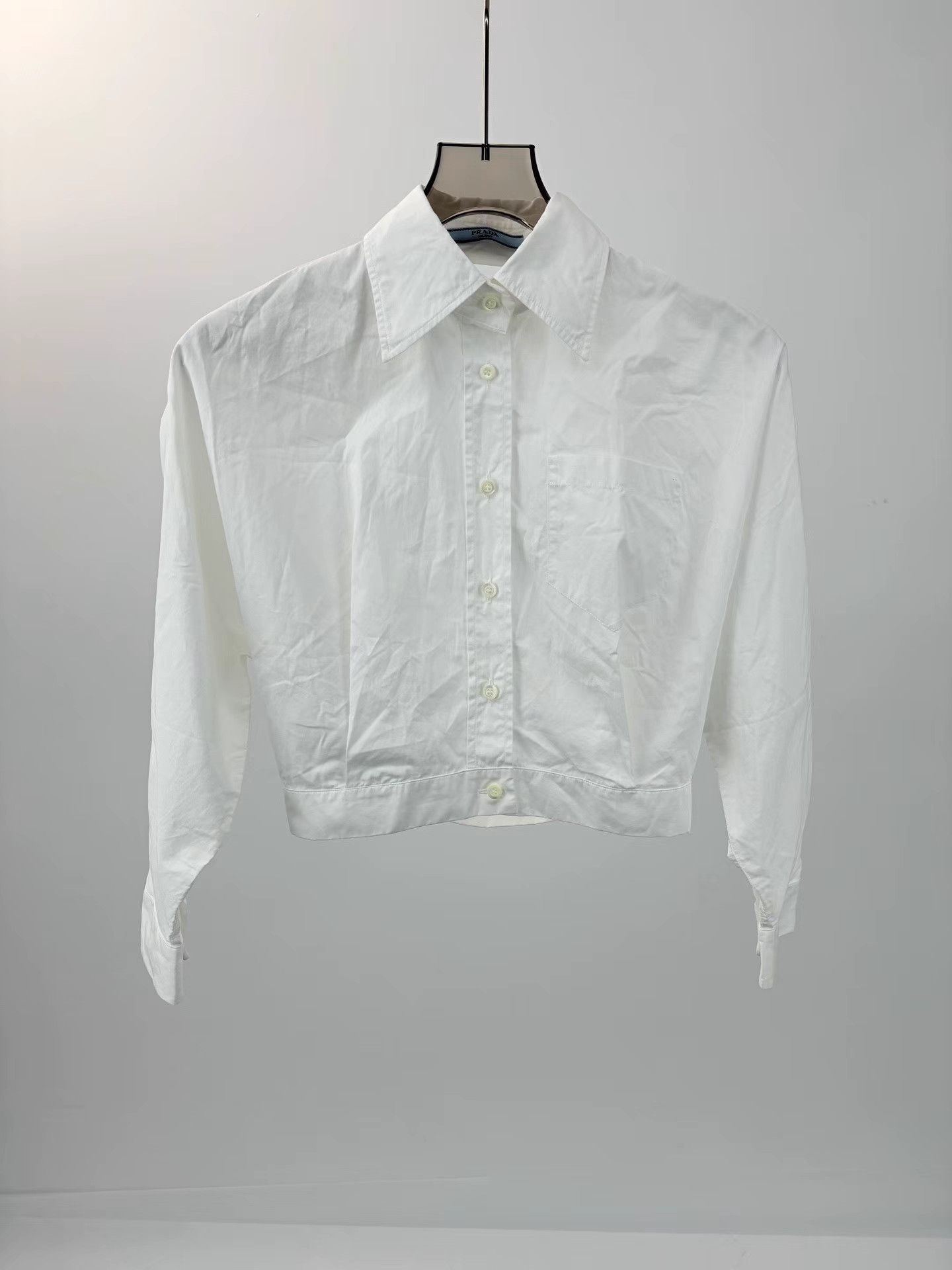 Prada PRADA Back Cutout Long Sleeve Shirt K1 Size S / US 4 / IT 40 - 1 Thumbnail