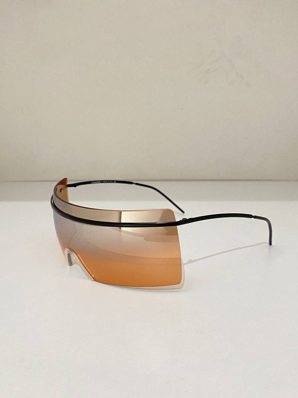 Chanel Chanel Logo Shield Wrap Visor Mask Mirrored Sunglasses 4045 Size ONE SIZE - 4 Thumbnail