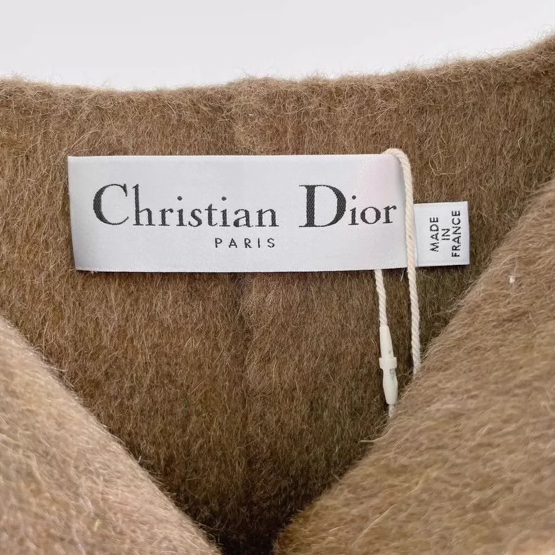 Dior Dior Khaki tweed coat Size XXS / US 00 / IT 34 - 5 Thumbnail