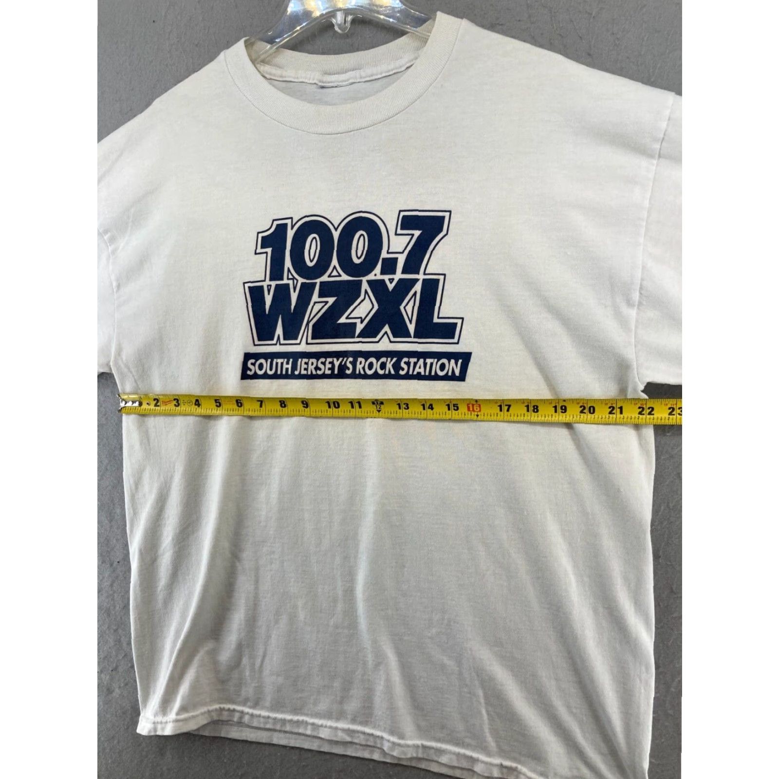 Vintage Radio Station Promo Shirt Mens Large Extra Large White 100.7 WZXL Jersey Rock Size US L / EU 52-54 / 3 - 2 Thumbnail