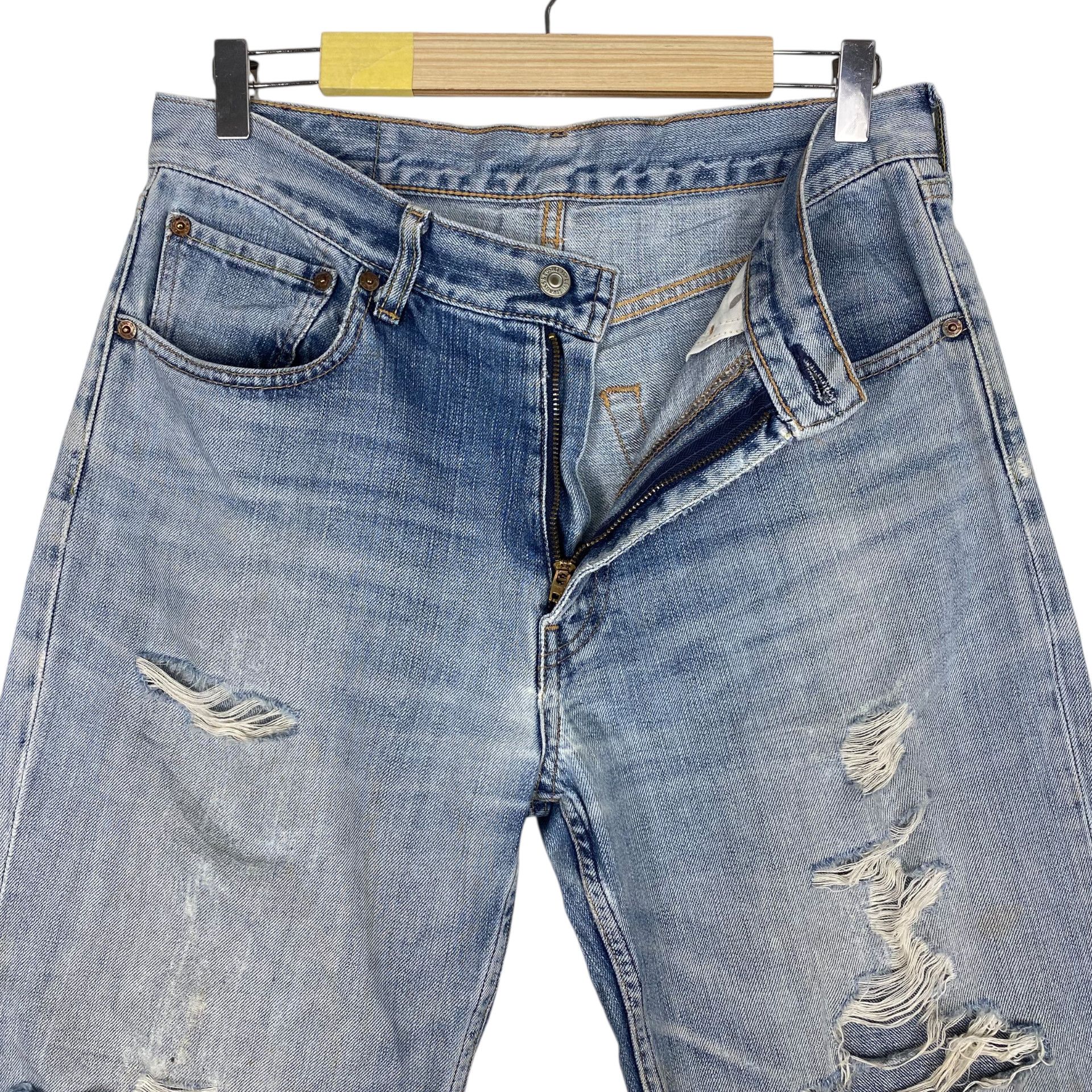 Levi's 💥VTG LEVIS 533 DESTROYED DENIM JEANS Size US 33 - 6 Thumbnail