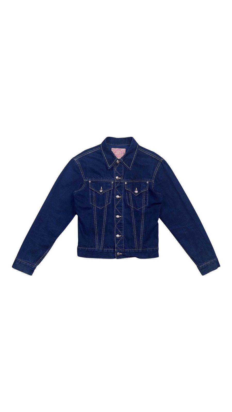 Evisu Evisu Maniacs Embroidered Logo Heritage Denim Jeans Jacket Size L / US 10 / IT 46 - 2 Thumbnail