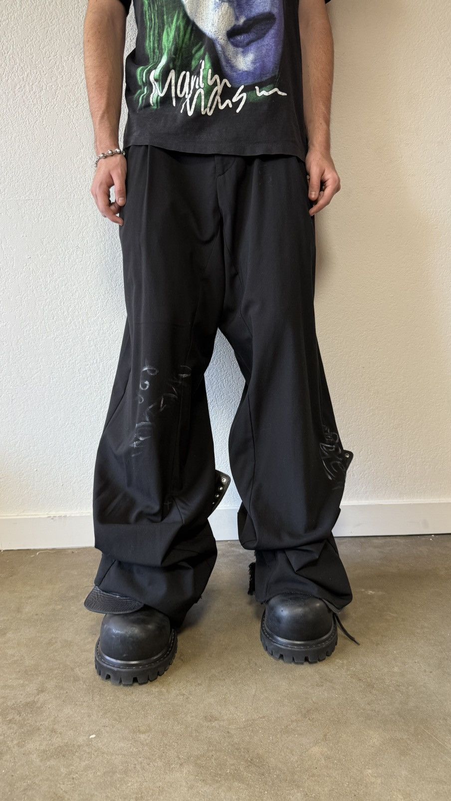 Balenciaga Mudshow ss23 Tailored Graffiti Pant