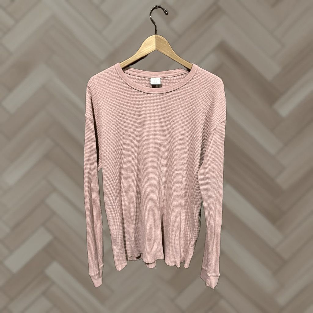 Urban Outfitters Urban Outfitters Shirt Mens Long Sleeve XL Pink Ribbed T-Shirt 29in Pit to Pit 30in Length Size US XL / EU 56 / 4 - 1 Thumbnail