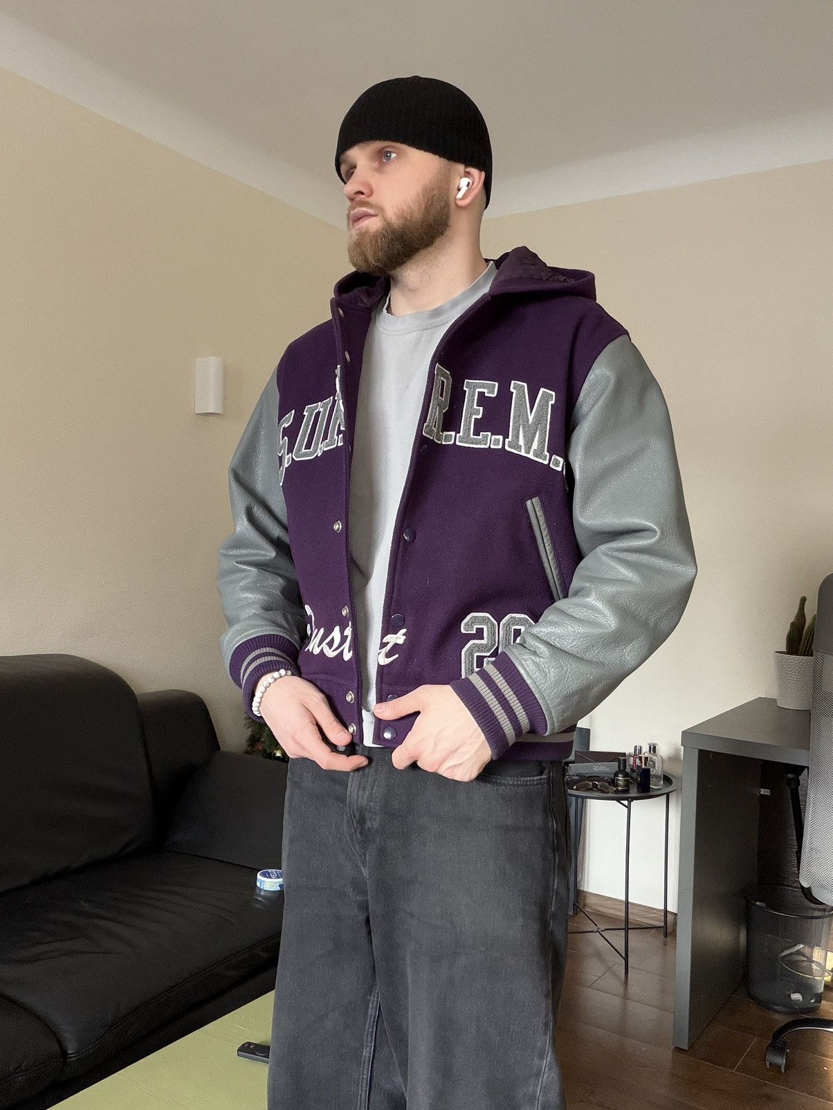 Supreme Supreme King Hooded Varsity Jacket Size US M / EU 48-50 / 2 - 1 Thumbnail