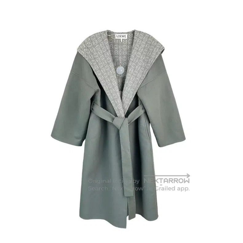 Loewe Loewe Wool blue lining floral full print bathrobe coat Size XS / US 0-2 / IT 36-38 - 1 Thumbnail