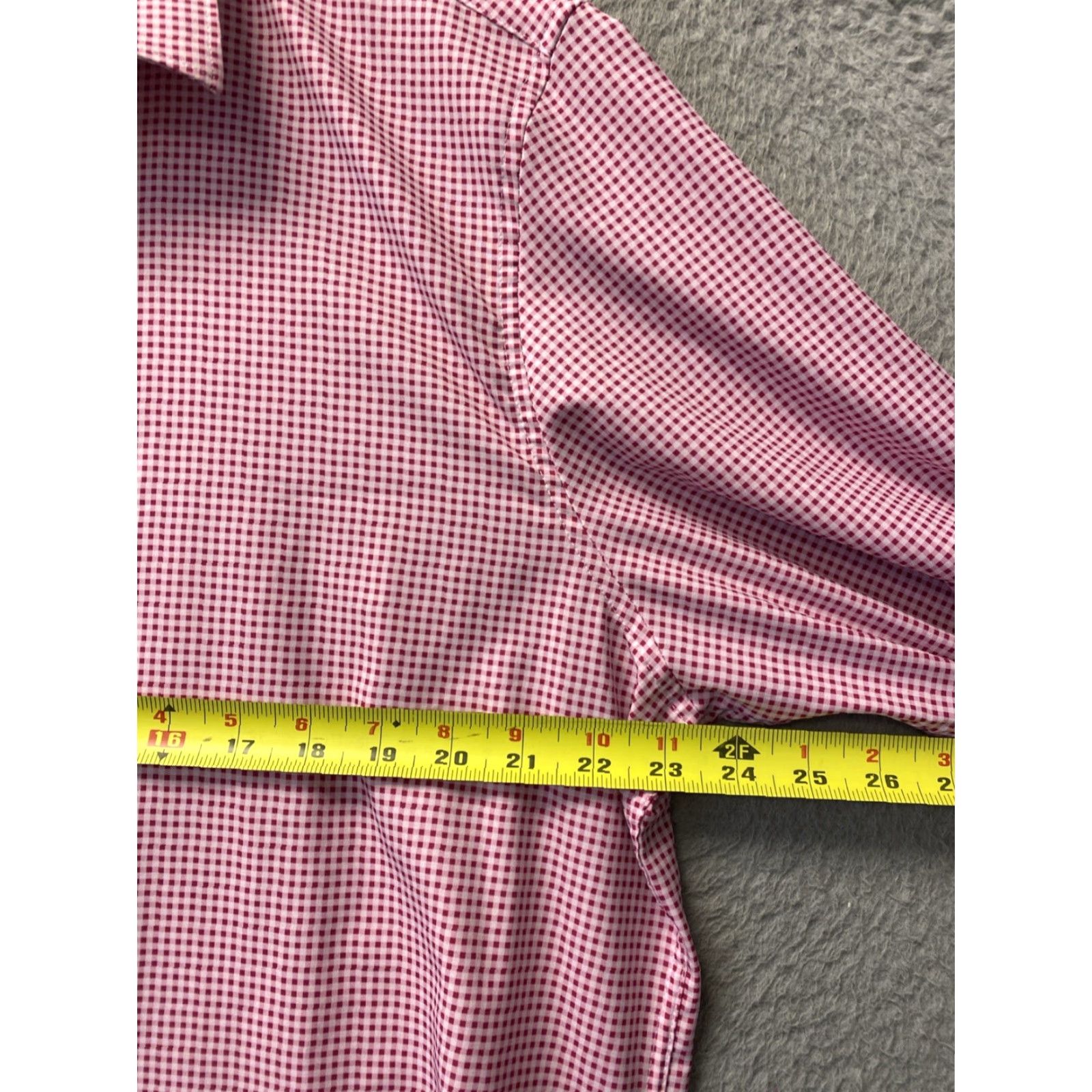 Pinko ConStruct Button-Up Shirt Mens XL Pink Slim Fit 4 Way Stretch Geometric Pattern Size US XL / EU 56 / 4 - 5 Thumbnail