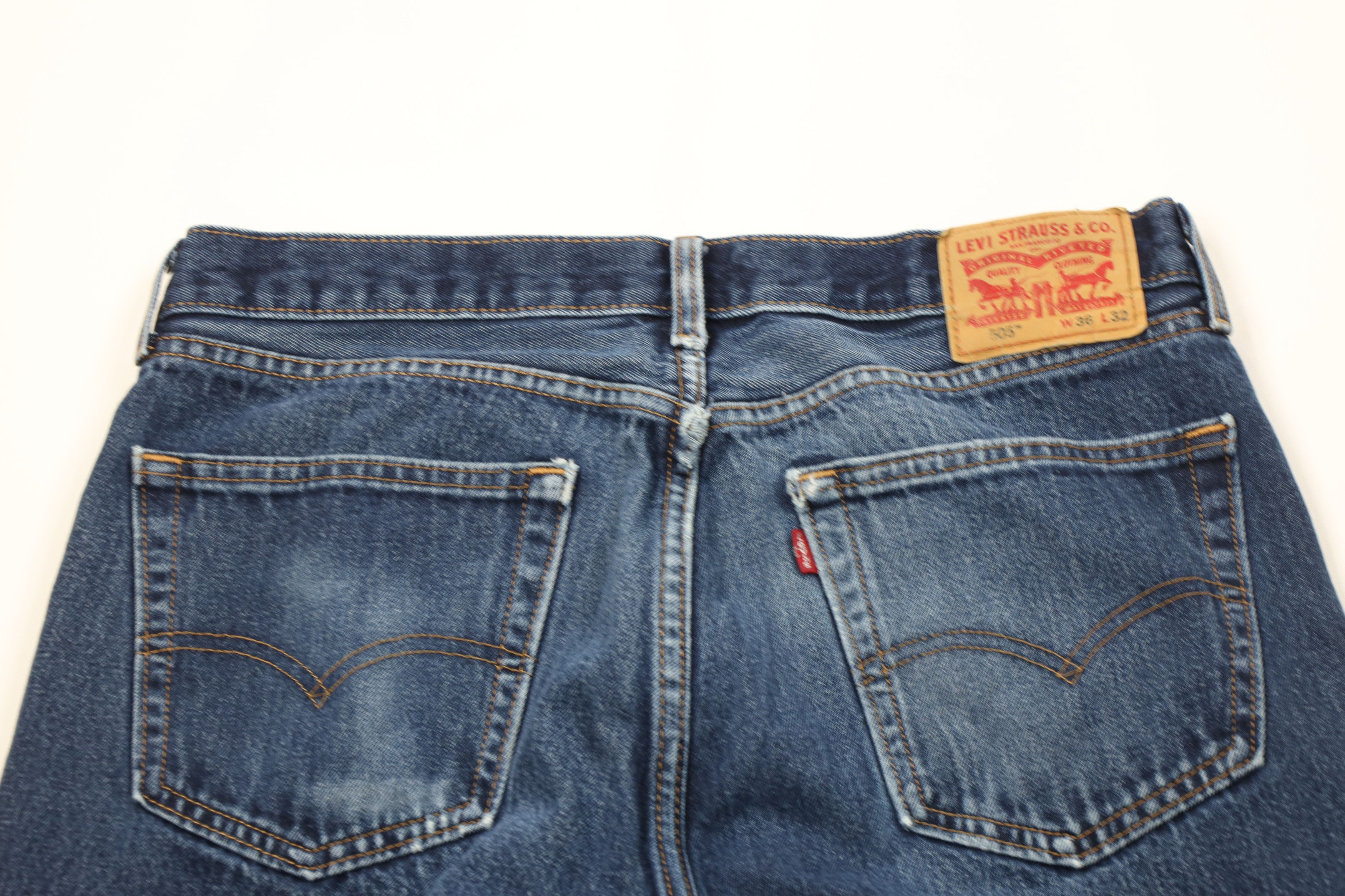 Levi's Vintage Y2K Levis 505 Regular Straight Leg Denim Jeans Blue Size US 36 / EU 52 - 11 Thumbnail