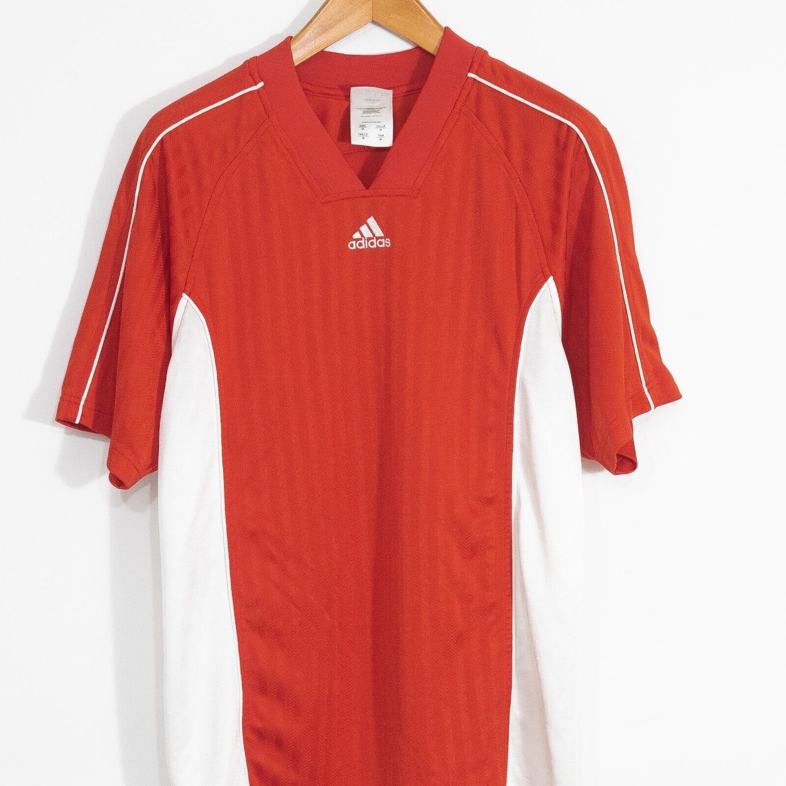Adidas Vintage Adidas Jersey T Shirt Mens Medium - Distressed Red Size US M / EU 48-50 / 2 - 2 Thumbnail