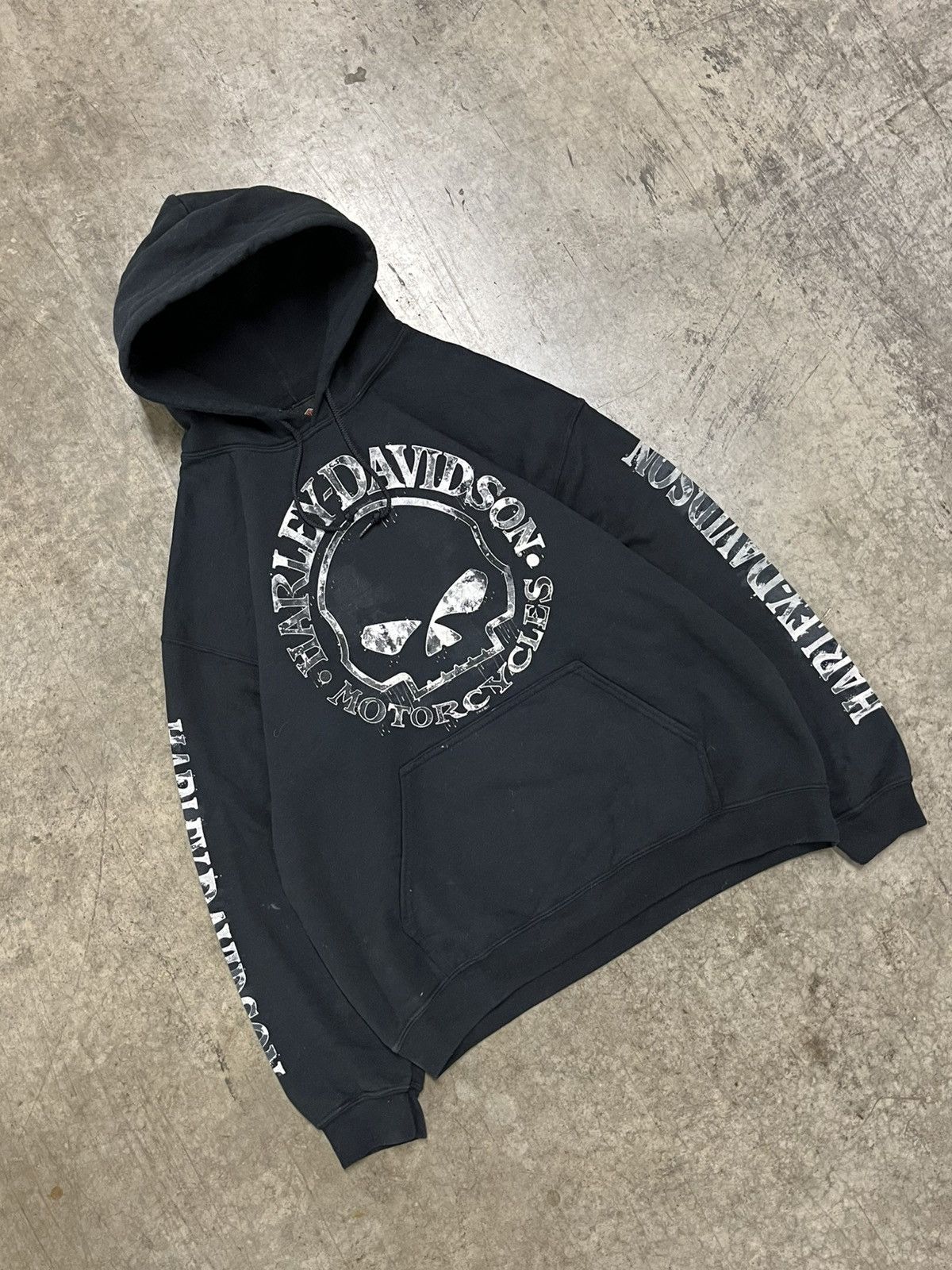 Harley Davidson Harley Davidson vintage y2k grunge skull hoodie rare hype Size US L / EU 52-54 / 3 - 3 Thumbnail