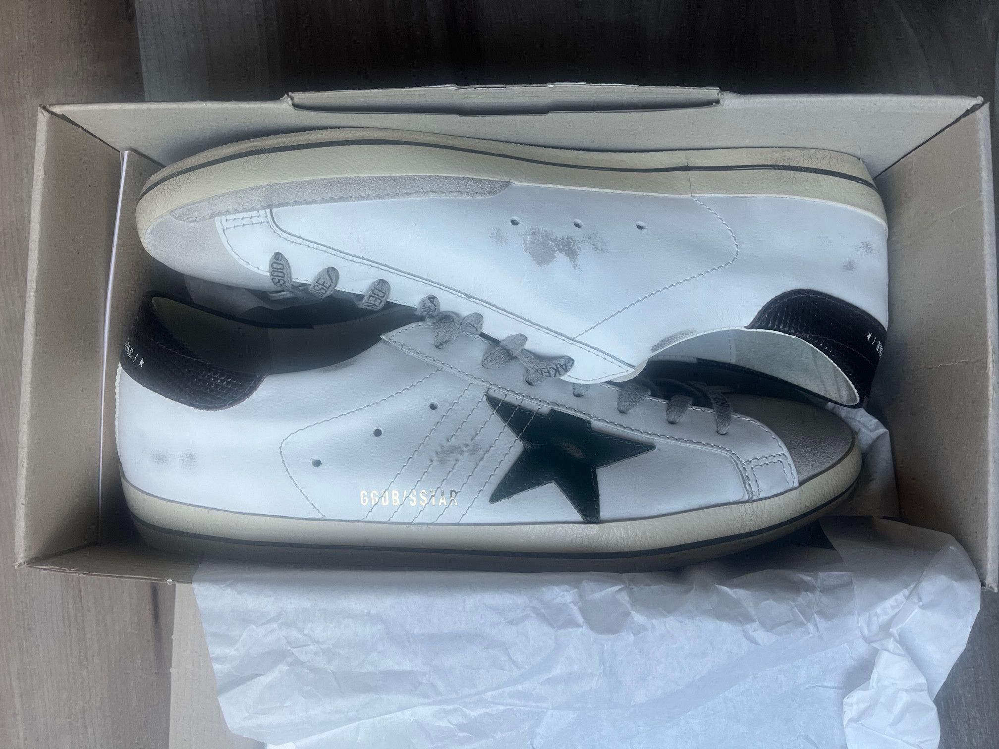 Golden Goose Golden Goose Superstar Black/Green/Grey Sneakers Size US 12 / EU 45 - 4 Thumbnail