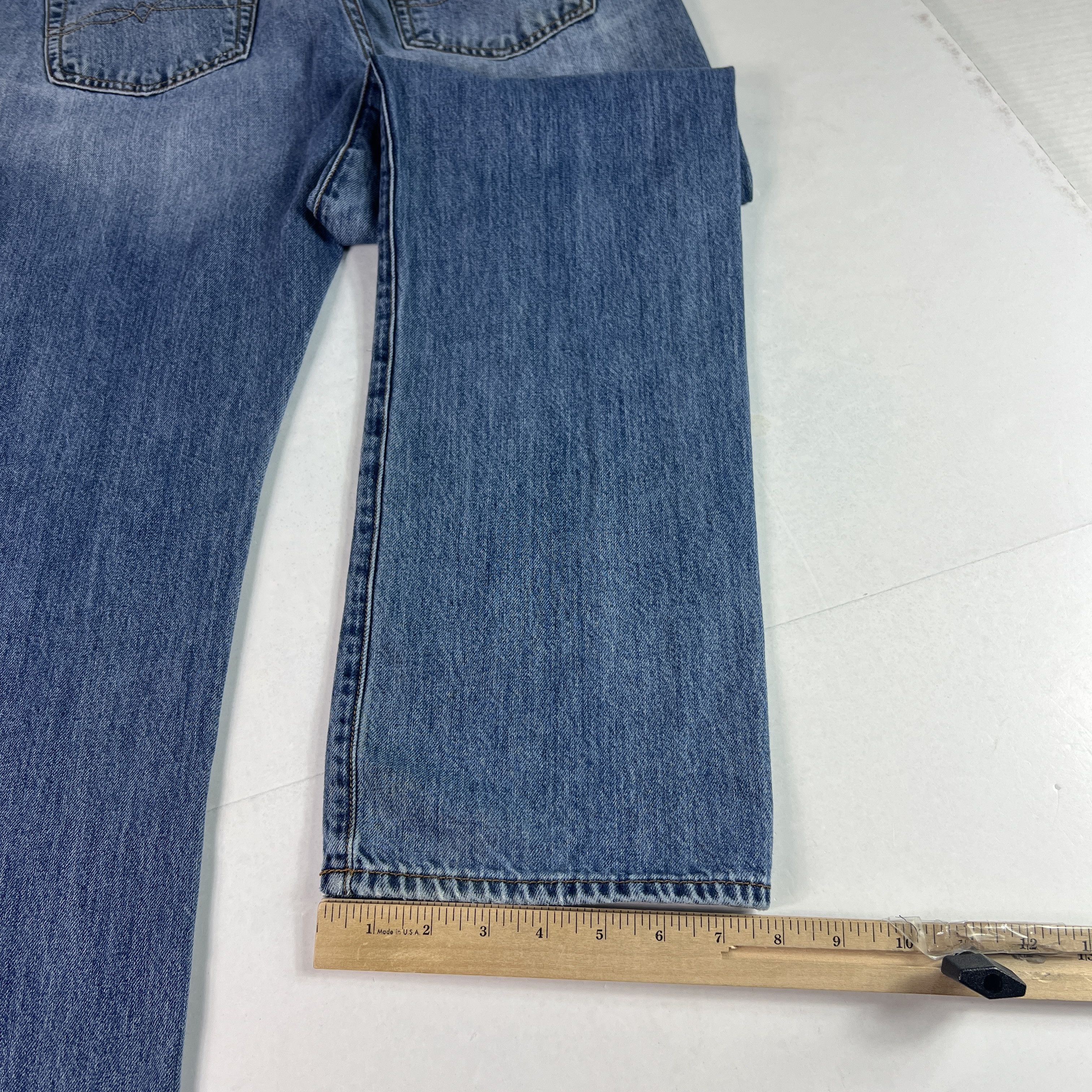 Lucky Brand Lucky Brand Jean 121 Heritage Slim Straight Blue Faded Denim Size US 34 / EU 50 - 15 Thumbnail