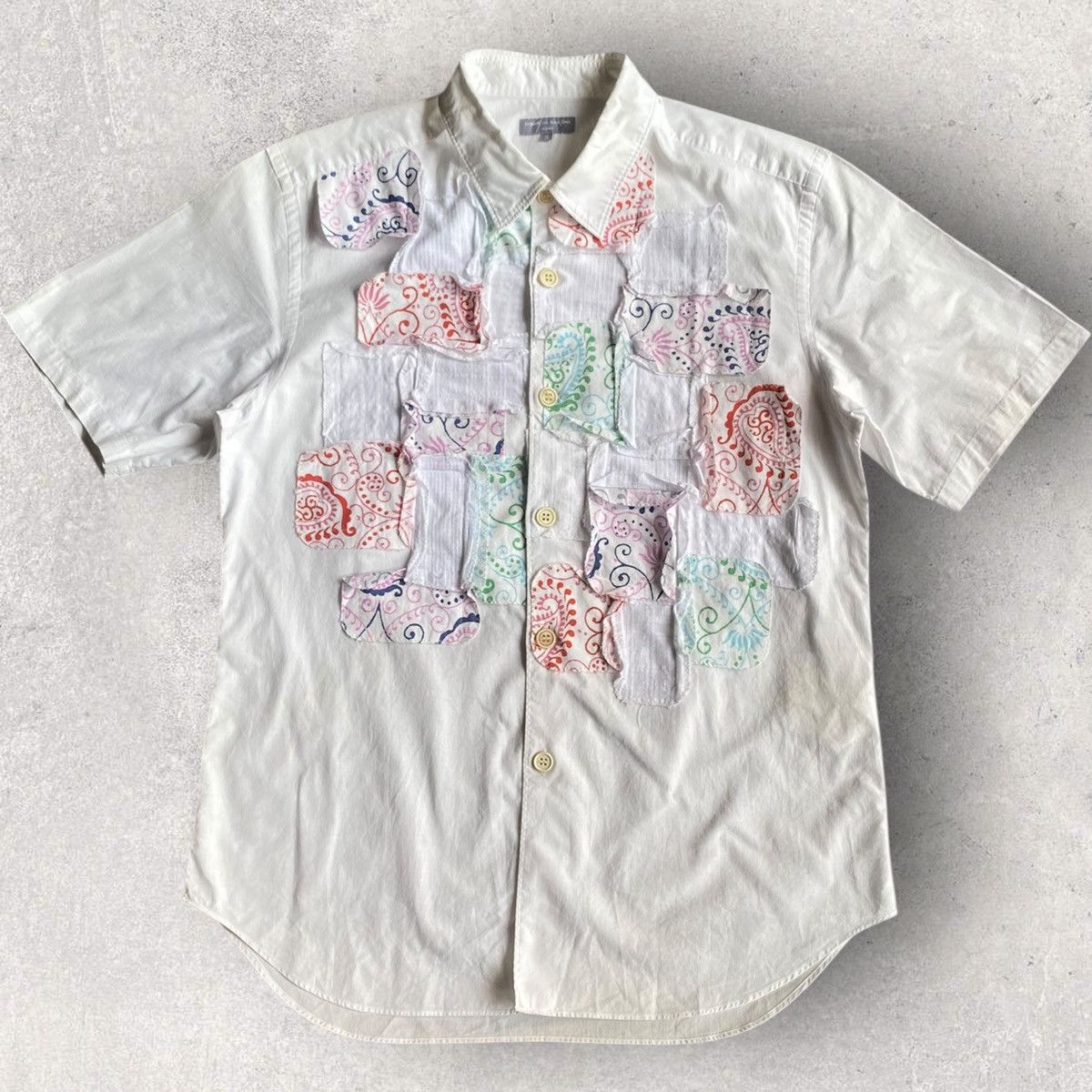 Comme des Garcons × Comme des Garcons Homme Vintage 2003 Paisley Patchwork Shirt Size US S / EU 44-46 / 1 - 1 Thumbnail
