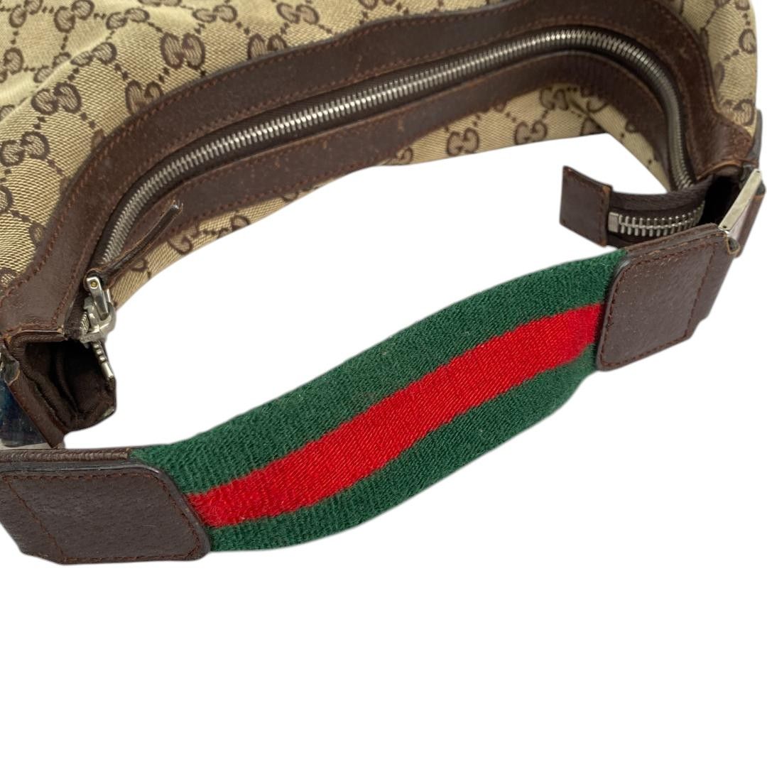 Gucci Gucci - Hobo Handbag Shoulder Bag Monogram Brown Leather GG Size ONE SIZE - 7 Thumbnail