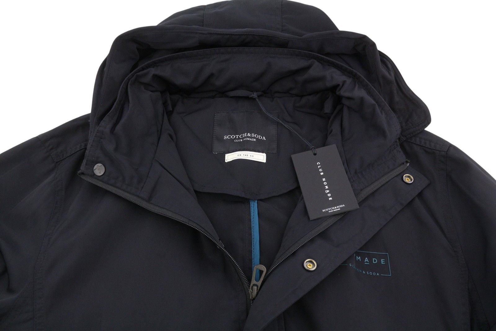 Scotch & Soda M Black Double Hood Lightweight Parka 88477 Size US M / EU 48-50 / 2 - 5 Thumbnail