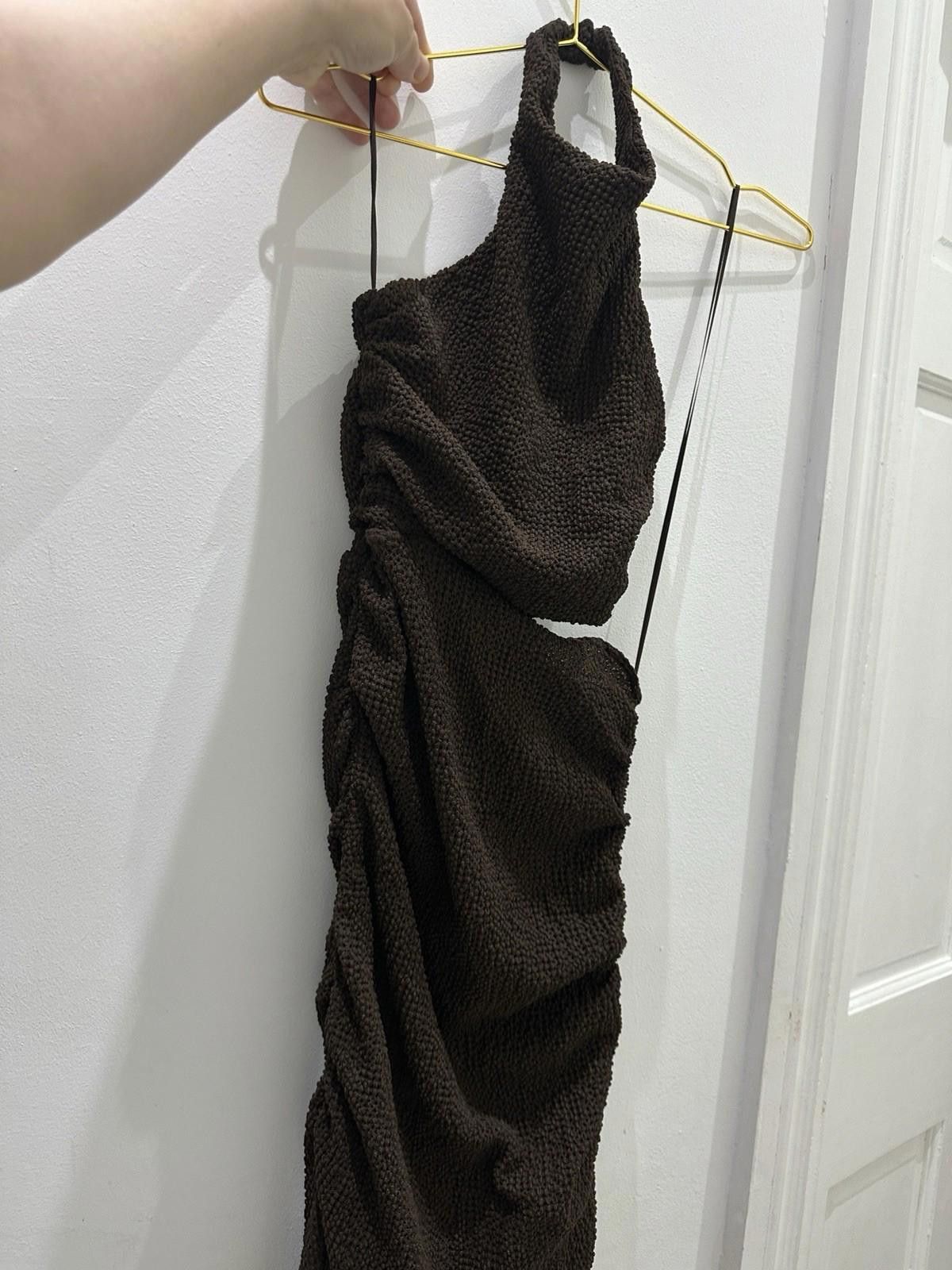 Zara ZARA brown dress with 2 side open BNWT Size S / US 4 / IT 40 - 3 Thumbnail