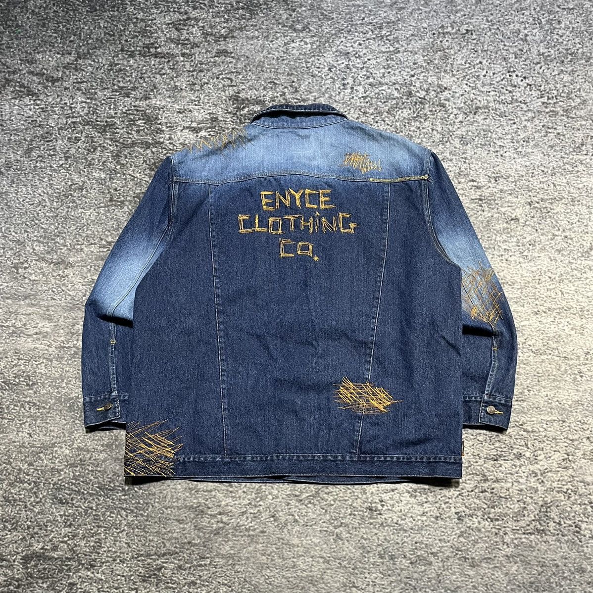 Enyce Vintage Y2K Enyce Hip-Hop Grunge Skater Denim Jacket XXL Size US XXL / EU 58 / 5 - 2 Thumbnail