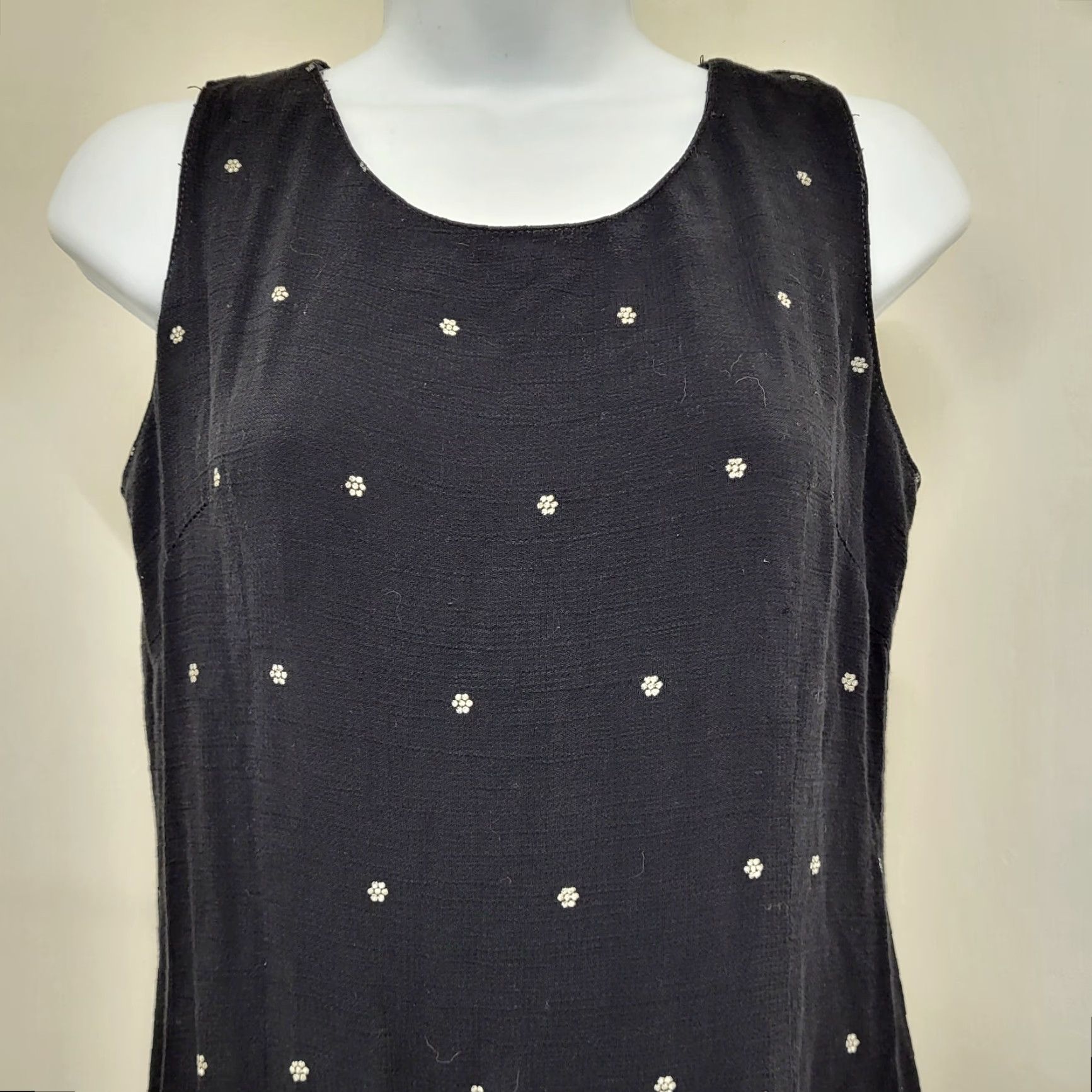 Vintage VINTAGE S. L. Fashion Dress Womens Size 14 Black Maxi Shift Zippered Back Paisley Floral Size XL / US 12-14 / IT 48-50 - 5 Thumbnail