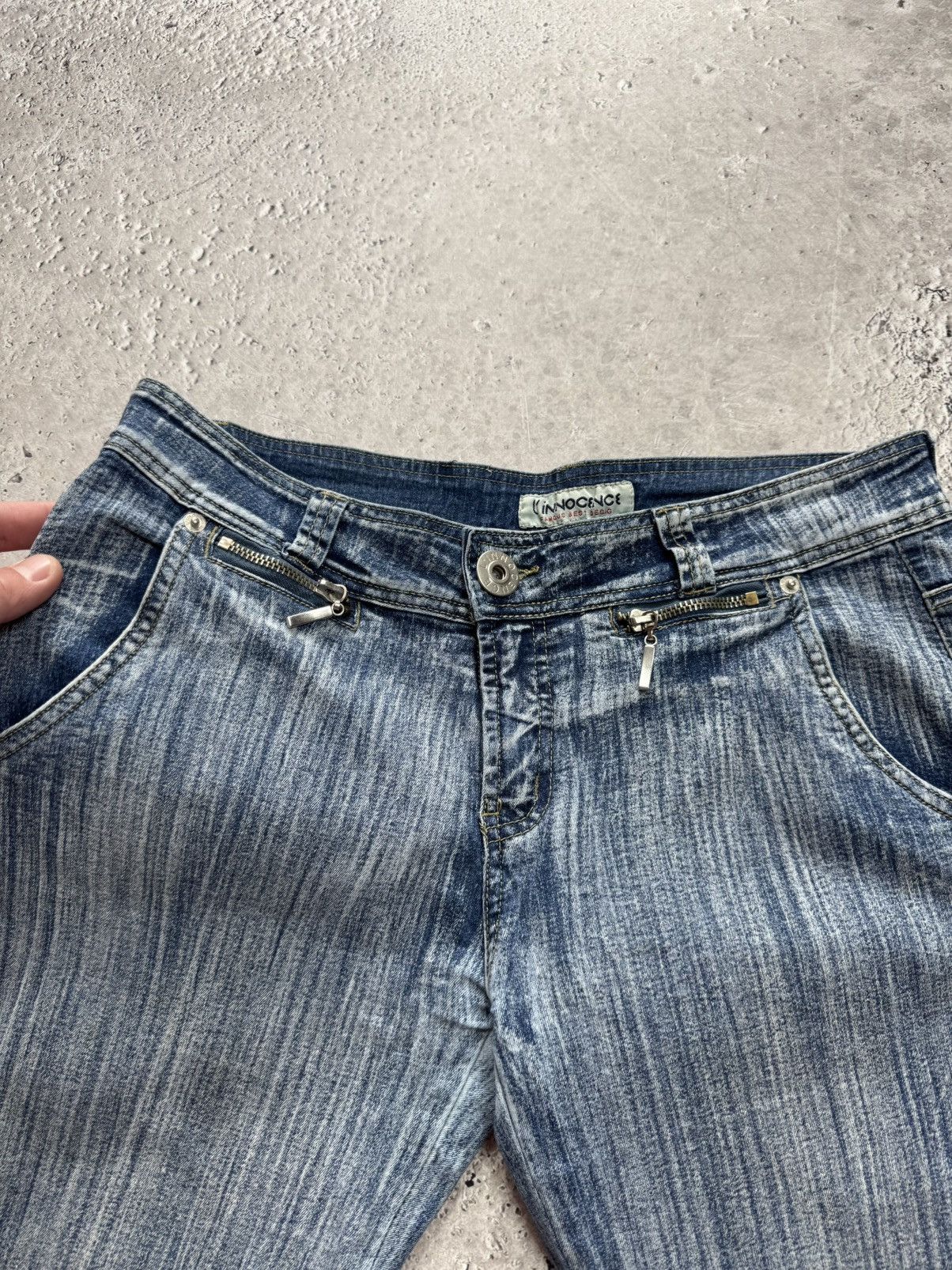 Other Vintage Flared Denim Jeans Women Bootcut Blue Y2K Low Rise Size 28" / US 6 / IT 42 - 7 Thumbnail