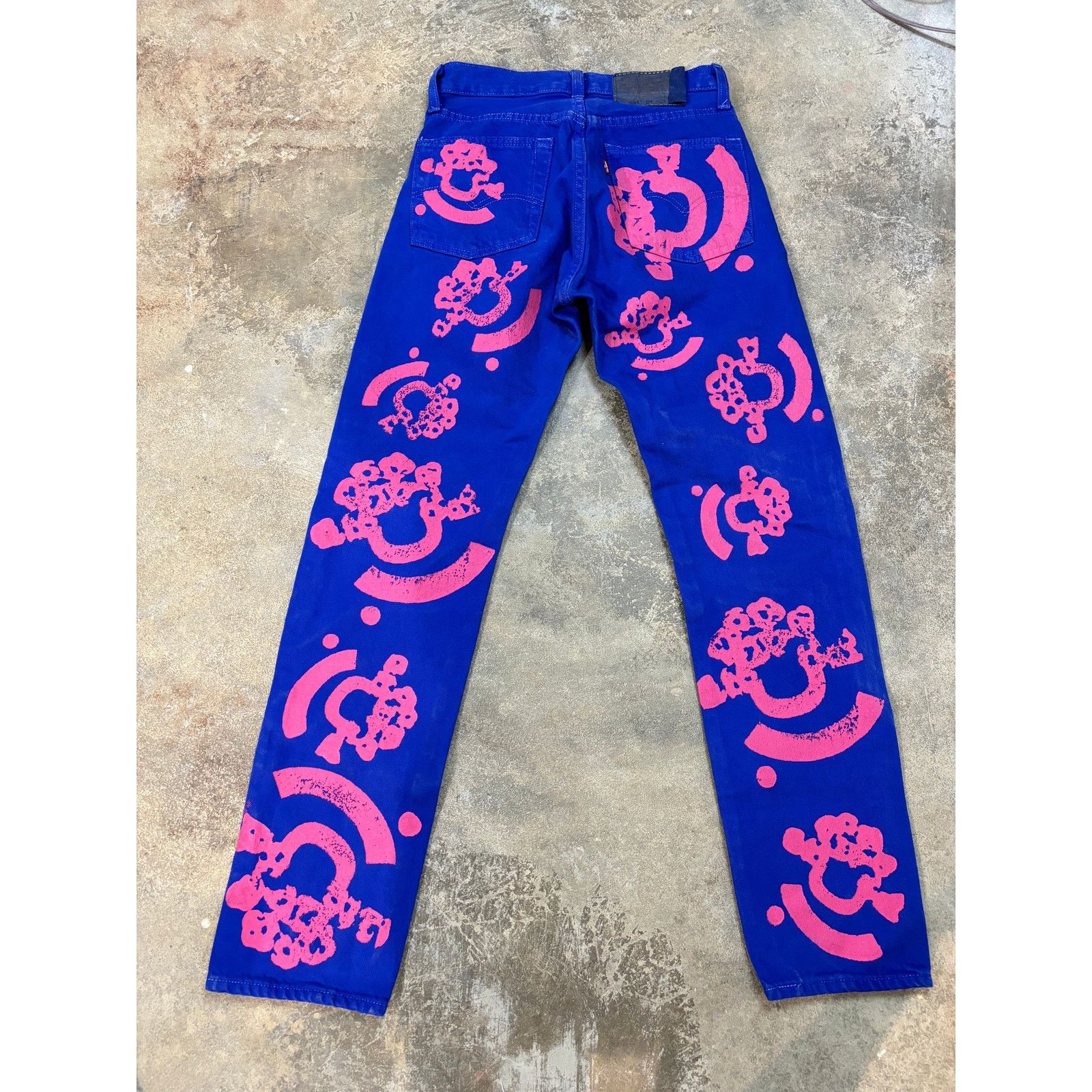 DENIM TEARS Denim Tears BSTROY Jeans Navy Pink Used 27 Size US 27 - 2 Thumbnail