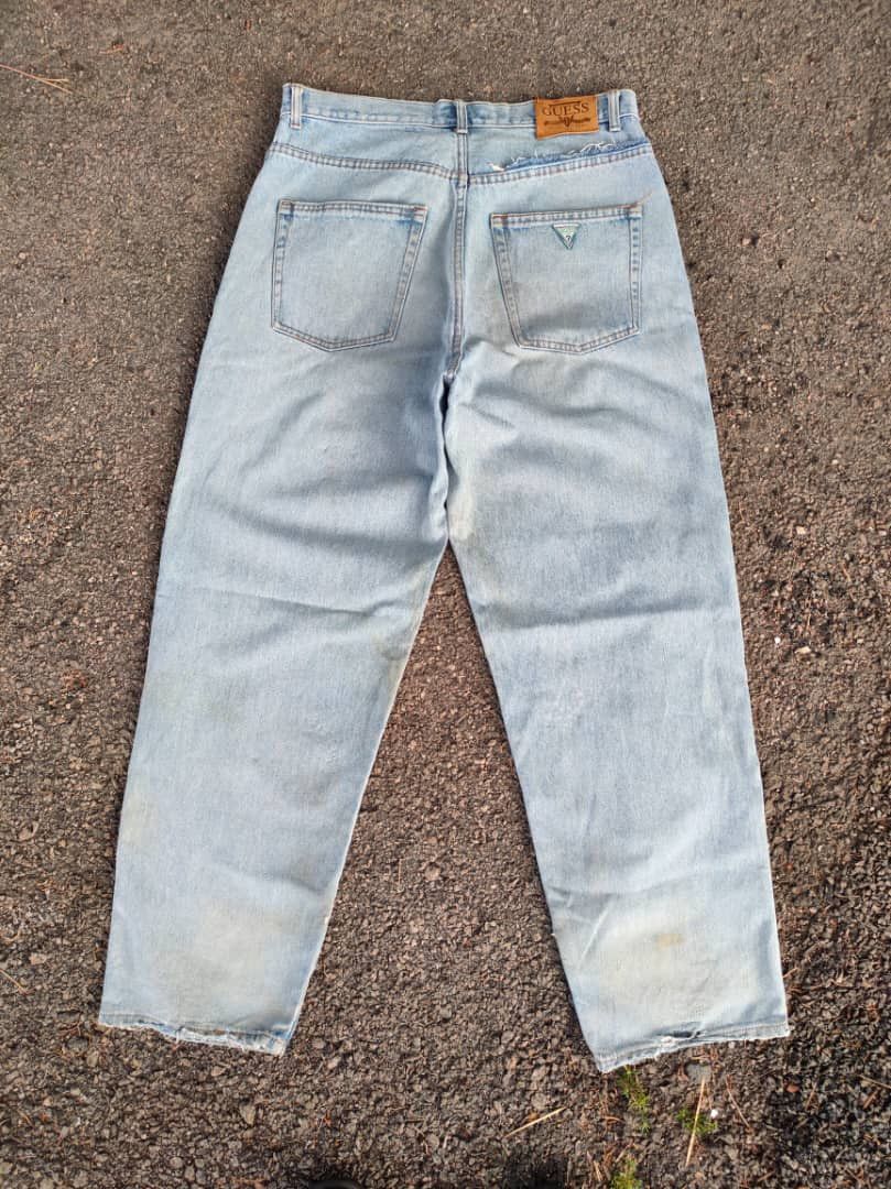 Guess VINTAGE GUESS USA FADED BLUE JEANS DENIM PANTS Size US 36 / EU 52 - 1 Thumbnail