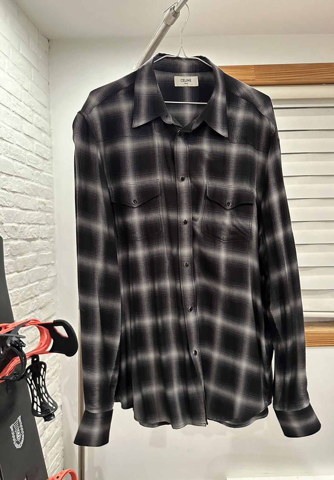 Celine Oversized Celine Checkered Flannel Size US XL / EU 56 / 4 - 3 Thumbnail