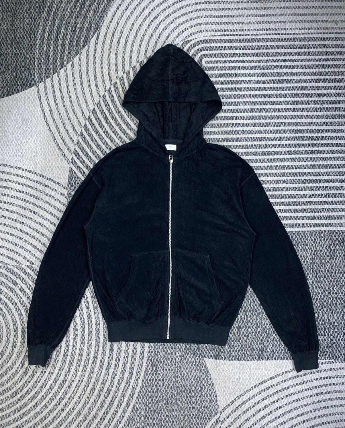 Ron Herman Vintage Ron Herman HRC Rare Black Velvet Zip-Up Hoodies Size US M / EU 48-50 / 2 - 1 Thumbnail