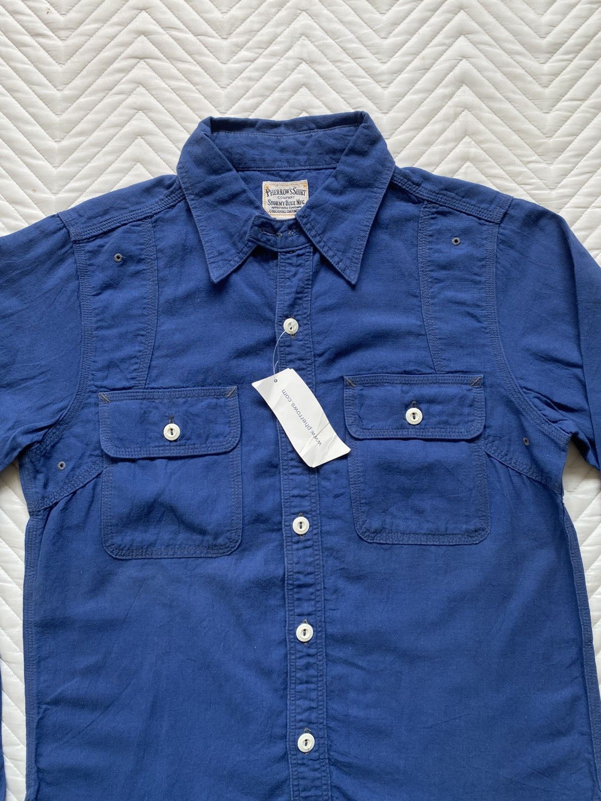Pherrow's Pherrow’s Chambray Chainstrap Workwear Shirt Size US S / EU 44-46 / 1 - 4 Thumbnail