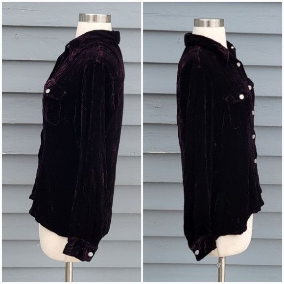 Gap Vintage 90s y2k Gap Purple Crushed Velvet Silk Blend Whimsyg Size M / US 6-8 / IT 42-44 - 5 Thumbnail