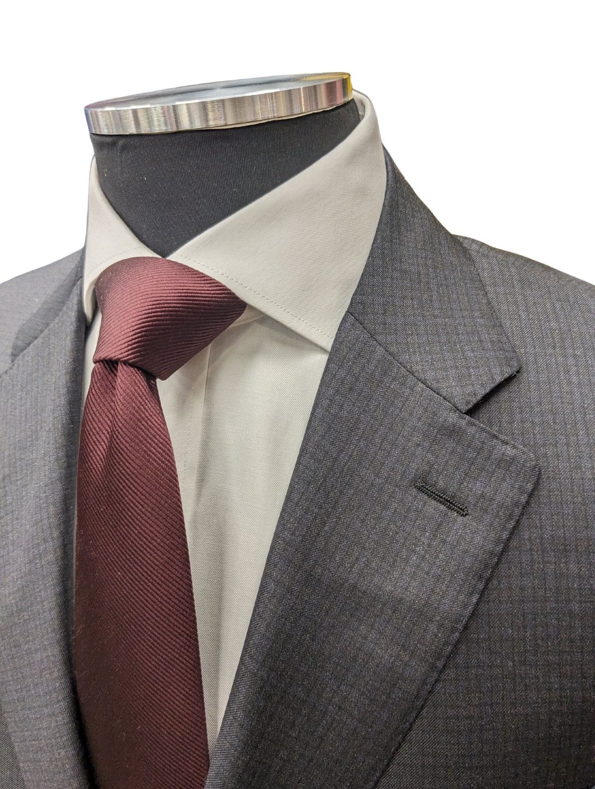 Canali Charcoal Gray Micro-Check Wool Suit – 2-Piece