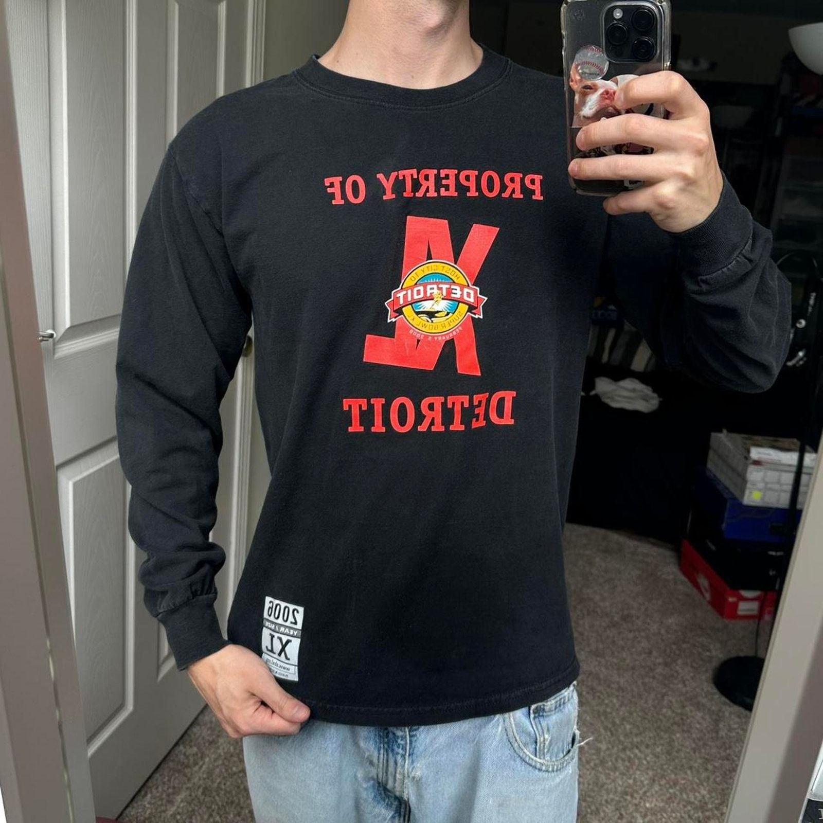 Vintage Vintage 2006 Detroit Property of Super Bowl Longsleeve Shirt Size US M / EU 48-50 / 2 - 7 Thumbnail