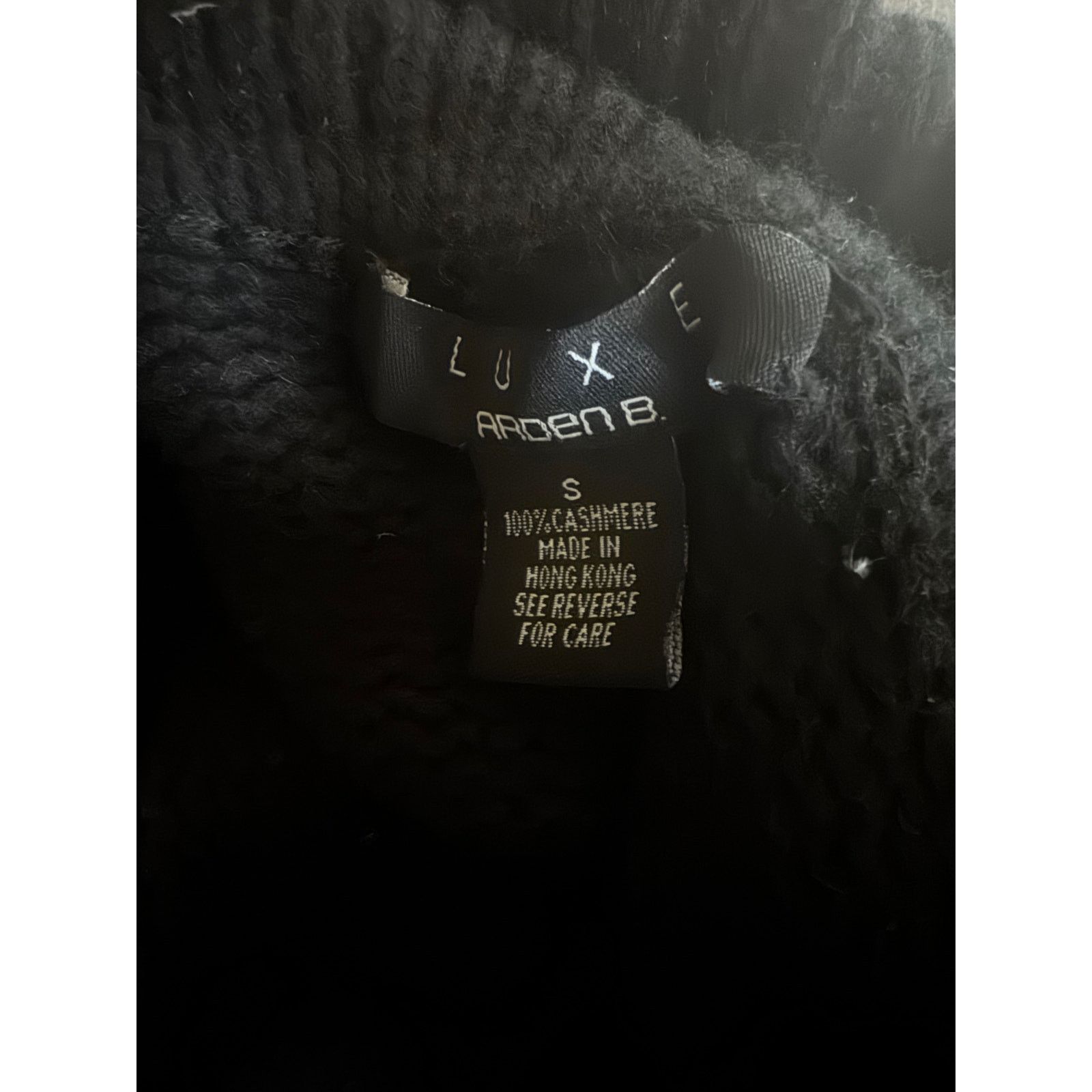 Luxe LUXE Arden B 100% Cashmere Thick Cable Black Sweater Small Size S / US 4 / IT 40 - 2 Thumbnail