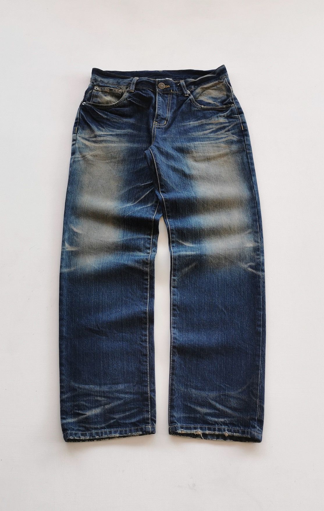 Isamu Katayama Backlash Krhyme Avalanche Mudwash Denim Jeans Size US 32 / EU 48 - 1 Thumbnail