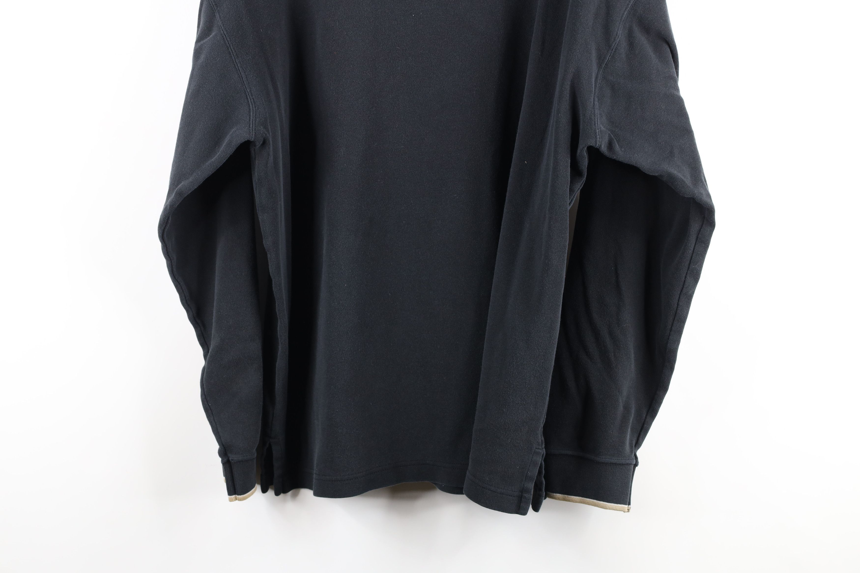 Vintage Vintage 90s Streetwear Long Sleeve Polo Shirt Black Cotton Size US M / EU 48-50 / 2 - 8 Thumbnail