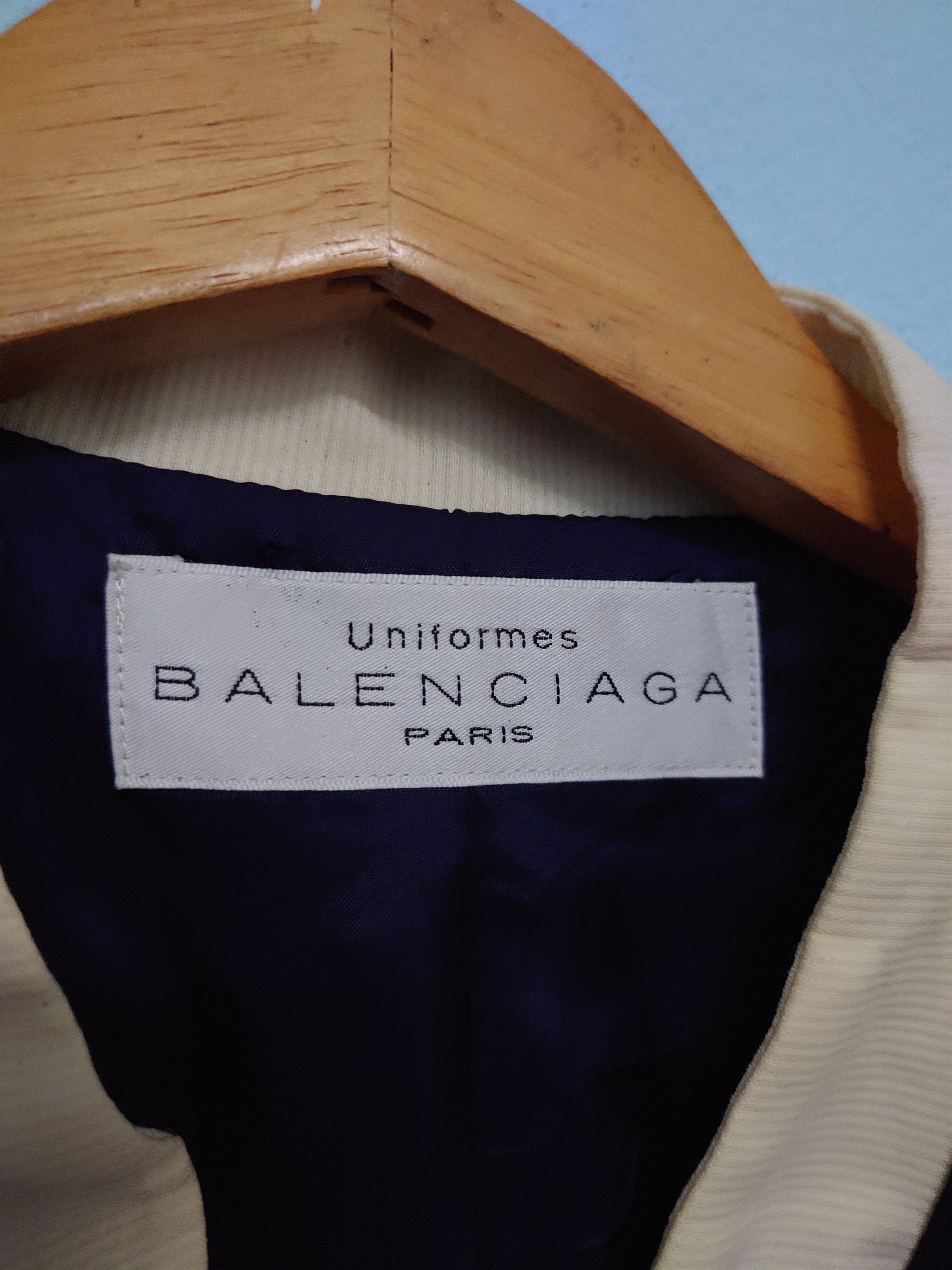Balenciaga Vintage Balenciaga Uniformes Wool Blend Top Size L / US 10 / IT 46 - 3 Thumbnail