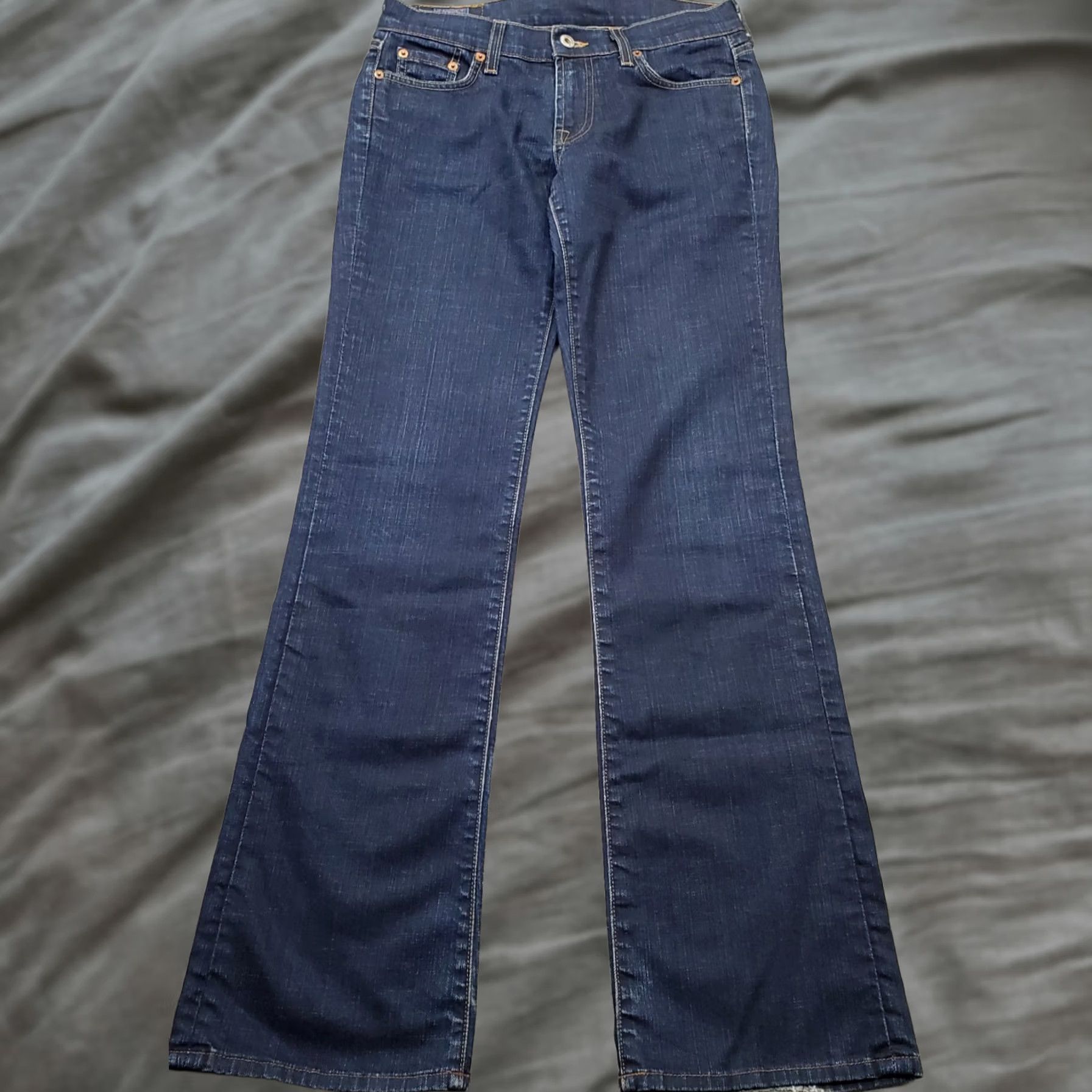 Lucky Brand Lucky Brand Bootcut Jeans Womens 4 Denim Dark Wash 5-Pocket USA Made Size 4 Blue Jeans Womens Size 27" / US 4 / IT 40 - 1 Thumbnail