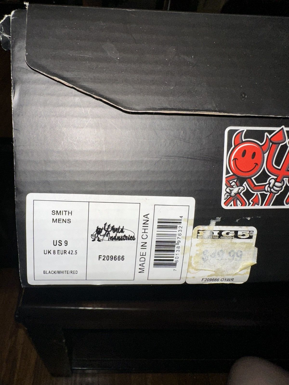 World Industries World Industries Smith “Bones” Skate Shoes Black White Red Size US 9 / EU 42 - 5 Thumbnail