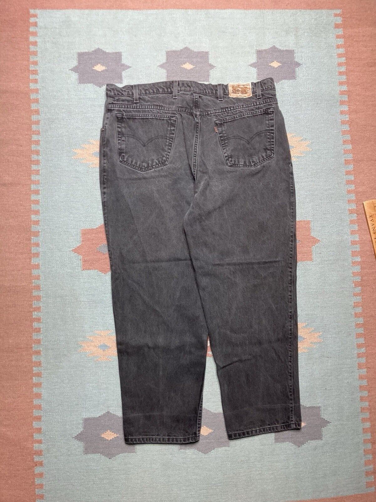 Levi's × Vintage VTG Levi’s 545 jeans loose baggy wide leg skater black 42x30 Size US 42 / EU 58 - 1 Thumbnail