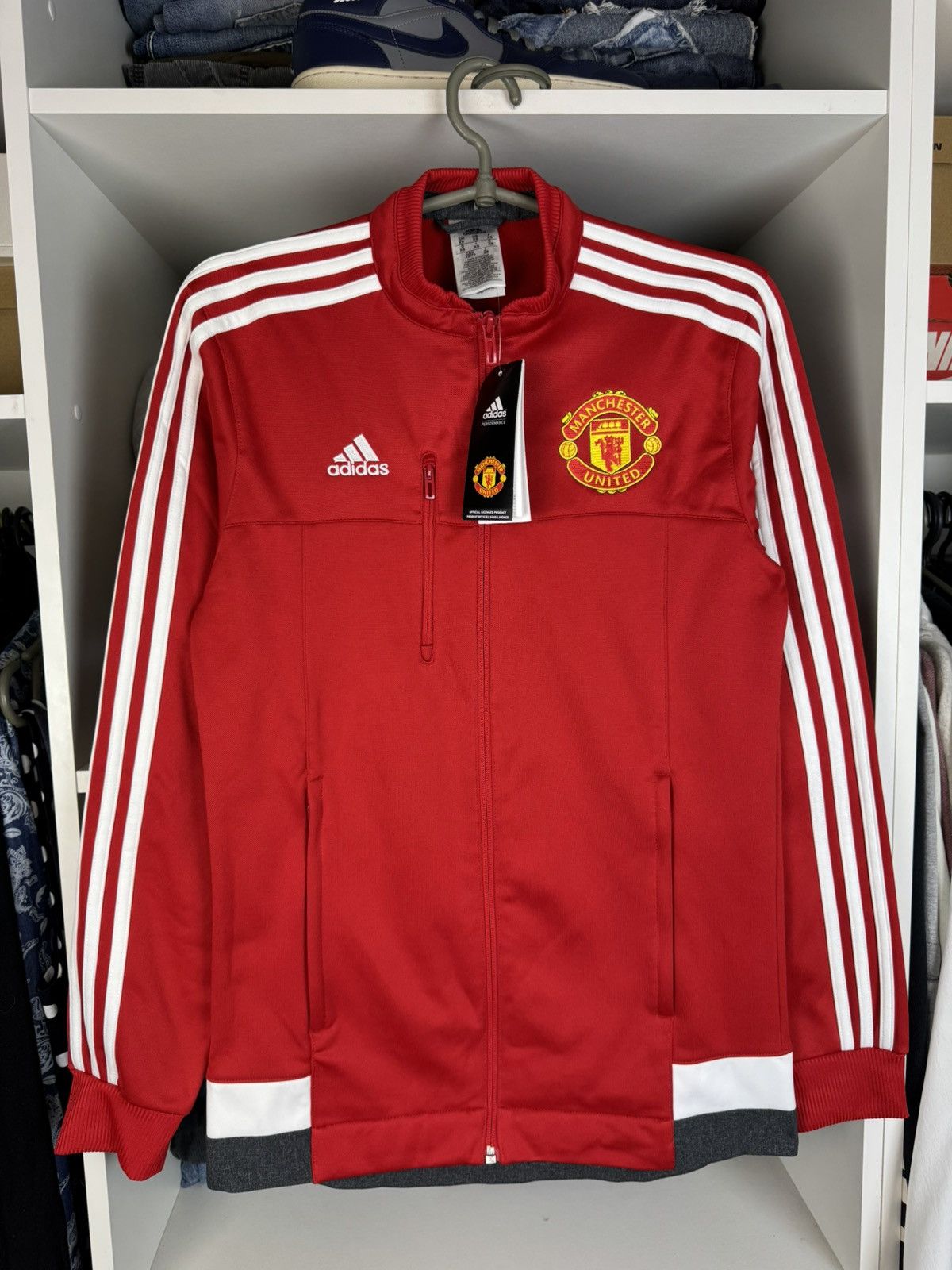 Adidas NWT Adidas Manchester United 2015 2016 Soccer Track Jacket Size US XS / EU 42 / 0 - 1 Thumbnail