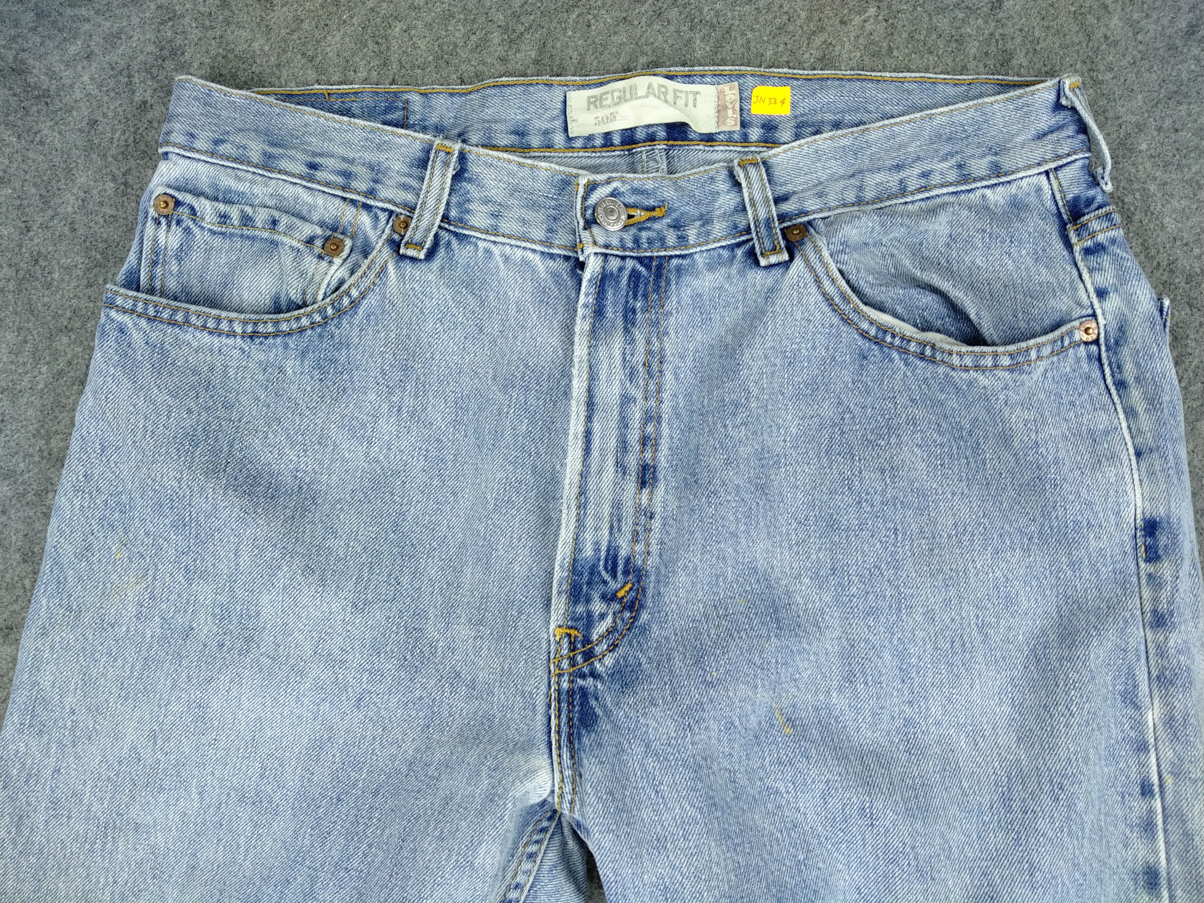 Levi's Vintage Levi's 505 Regular Fit 34x31 Denim -JN334 Size US 34 / EU 50 - 3 Thumbnail