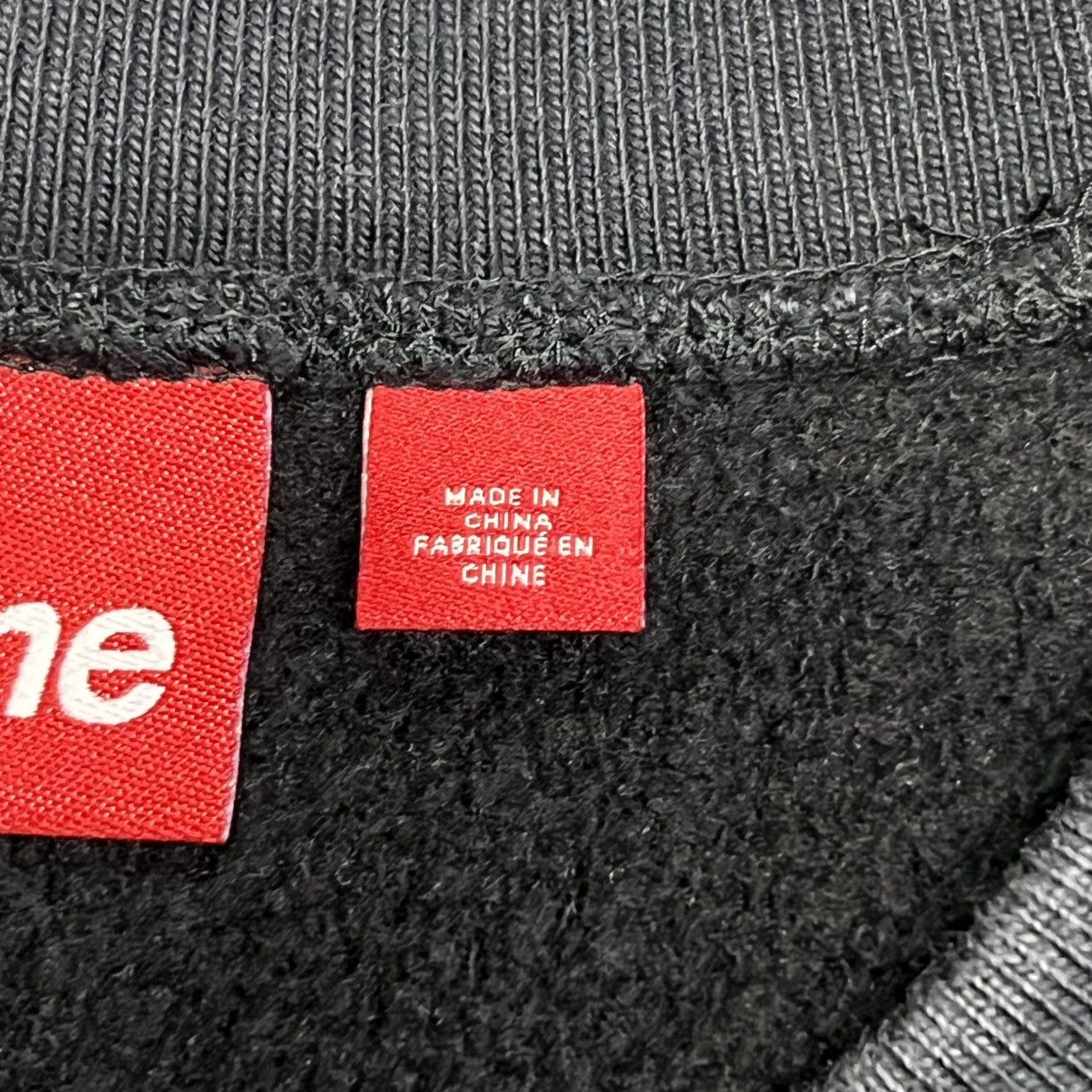 Supreme Supreme Washed Box Logo Crewneck Black Size US XL / EU 56 / 4 - 6 Thumbnail