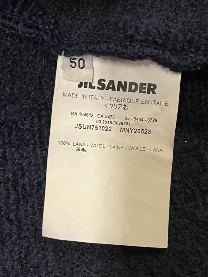 Jil Sander Jil Sander Navy Wool Two Tone Zip-up Sweater Size US M / EU 48-50 / 2 - 11 Thumbnail