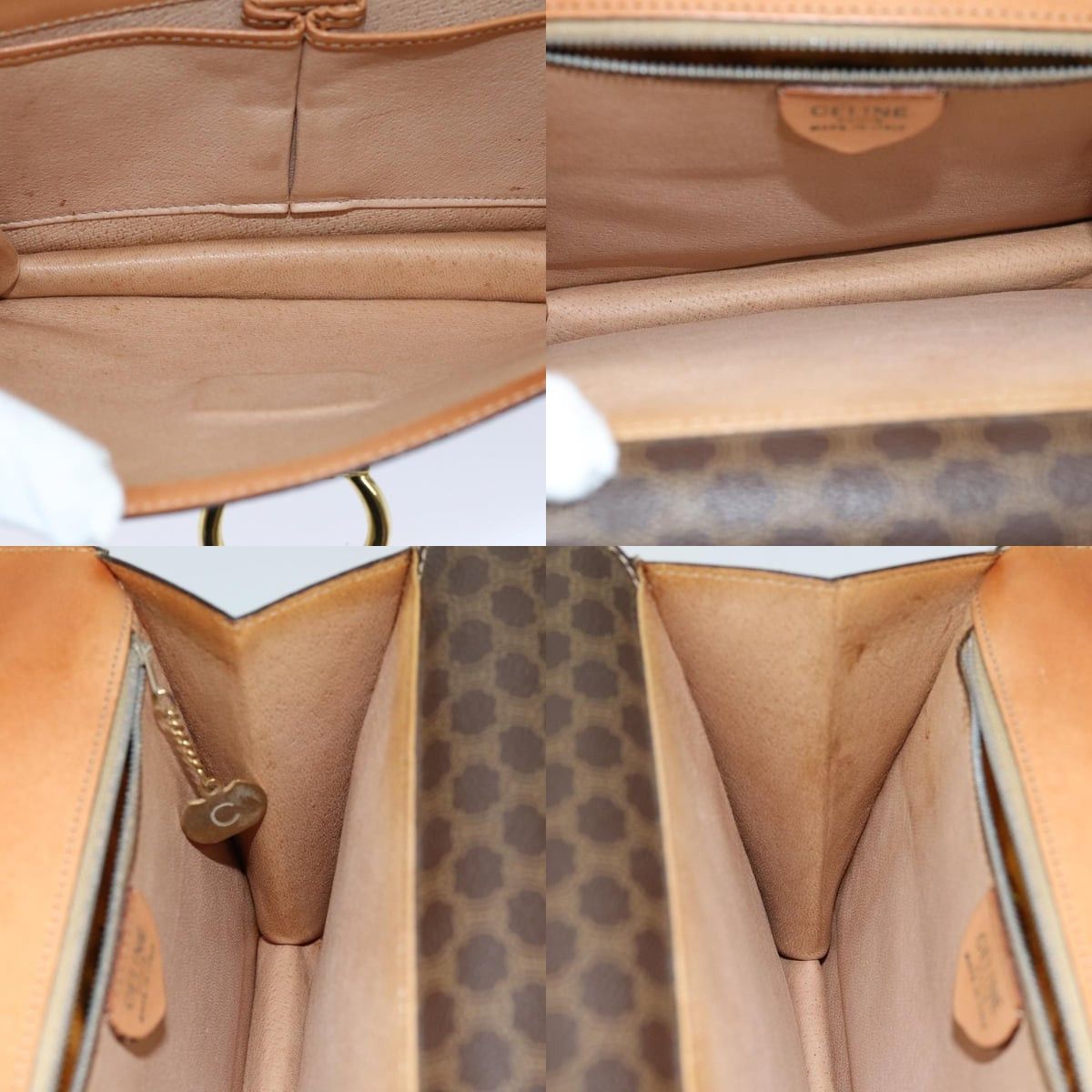 Celine CELINE Macadam Canvas Hand Bag Pvc Brown Size ONE SIZE - 12 Thumbnail