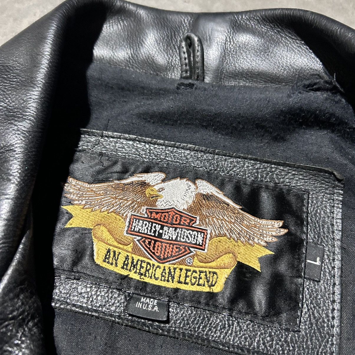 Harley Davidson Vintage Harley Davidson leather biker jacket Size US L / EU 52-54 / 3 - 3 Thumbnail