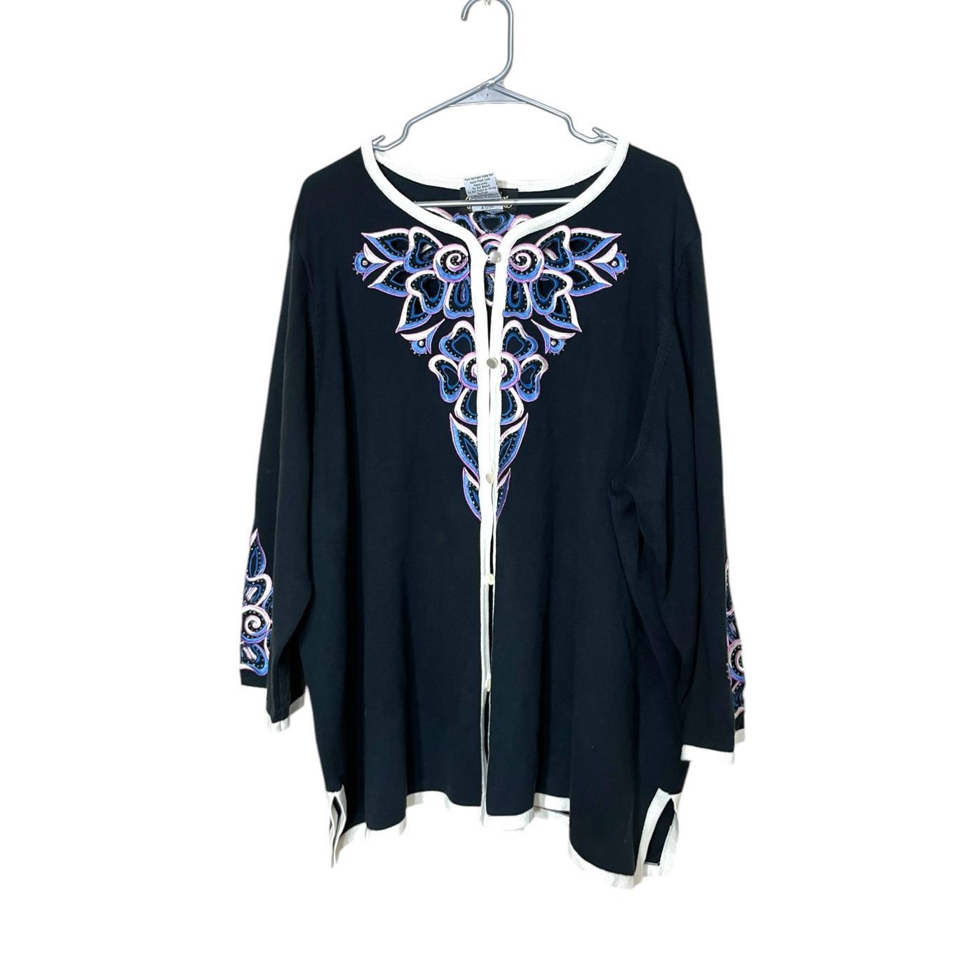 Other Bob Mackie Wearable Art Black Sweater Cardigan Size 3X Size 3XL / US 20-22 - 1 Thumbnail